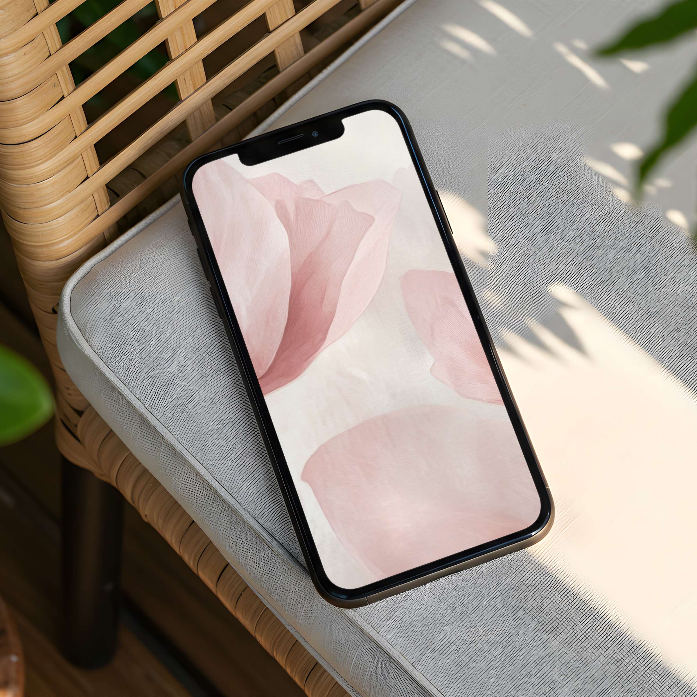 Elegant pink abstract floral iPhone background inspires calm and mindfulness instant download for all phone screens beautiful aesthetics