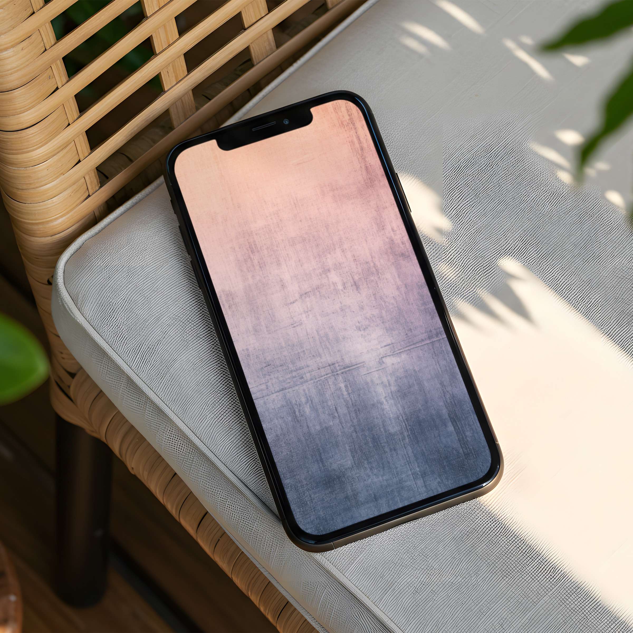 Serene gradient iPhone background with soothing pink and gray hues evokes calm and elegance perfect for instant download to your phone