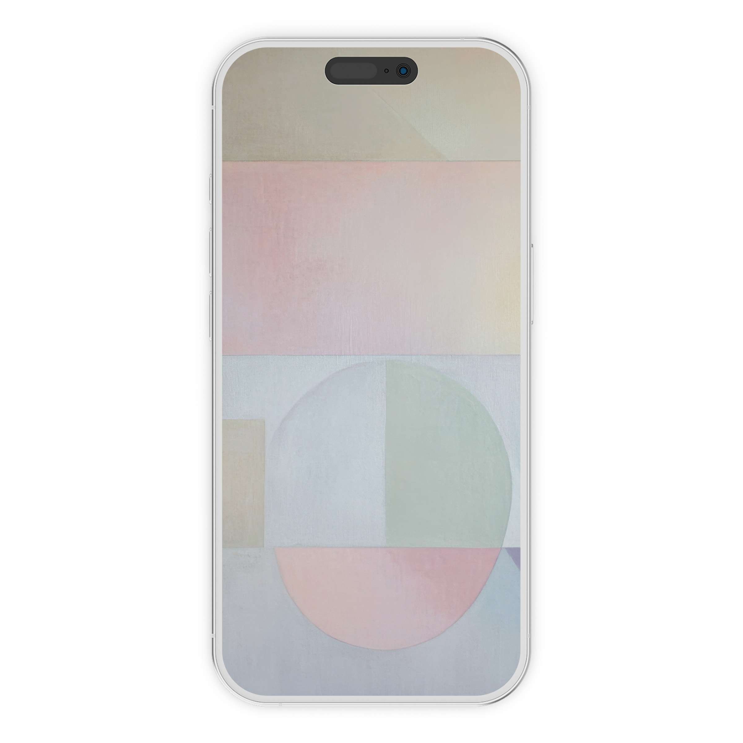 Elegant modern iPhone wallpaper with soft pastels and geometric forms, perfect phone background for digital download and serenity