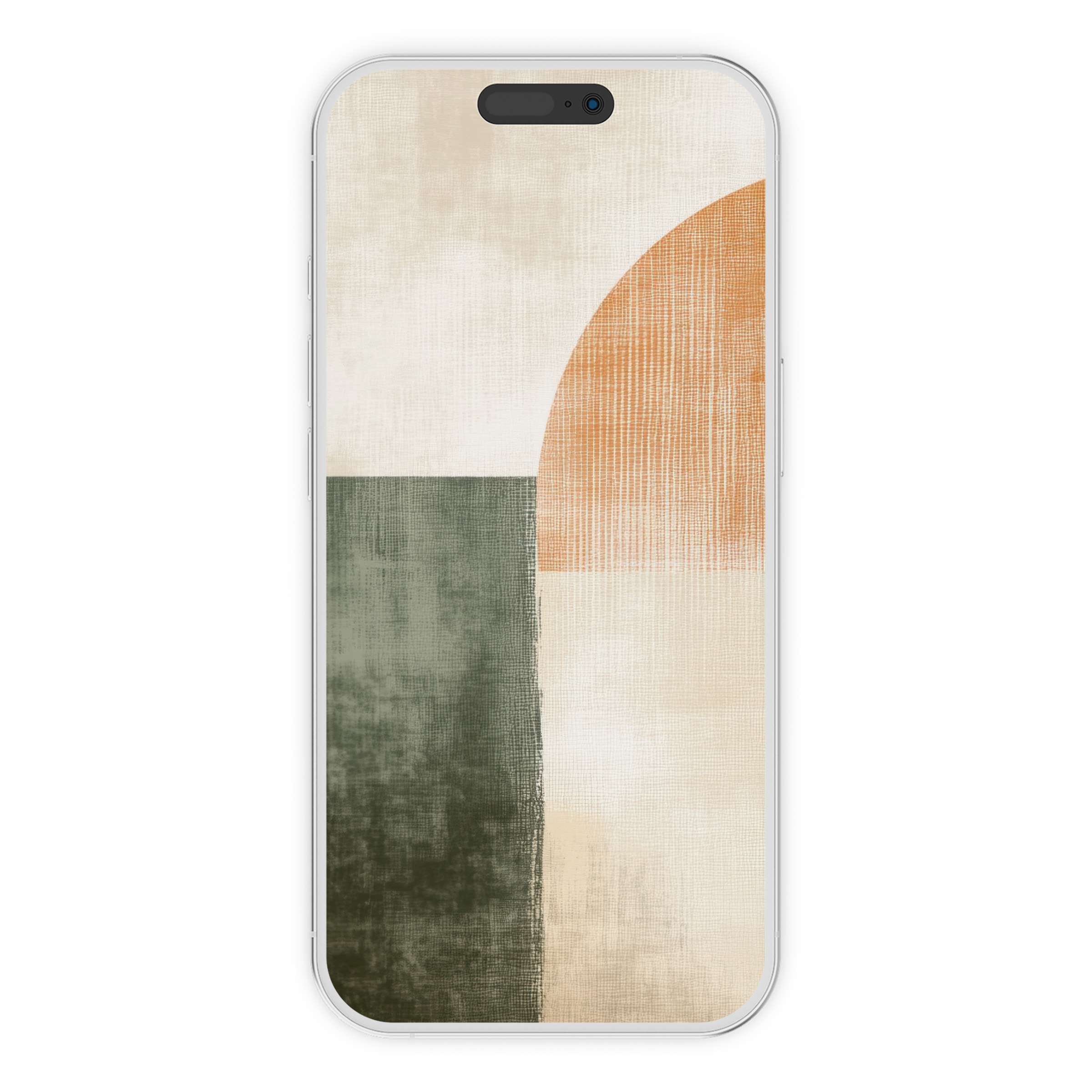 Modern iPhone wallpaper featuring elegant abstract shapes in earthy tones creates a calming phone background perfect for digital download