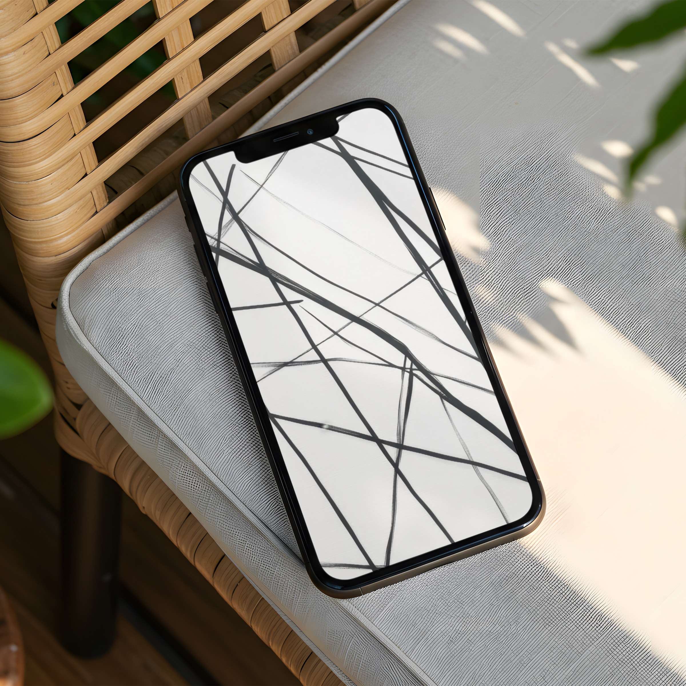 Elevate your iPhone background with this minimalist abstract art phone wallpaper instant download for serene elegance and calm inspiration