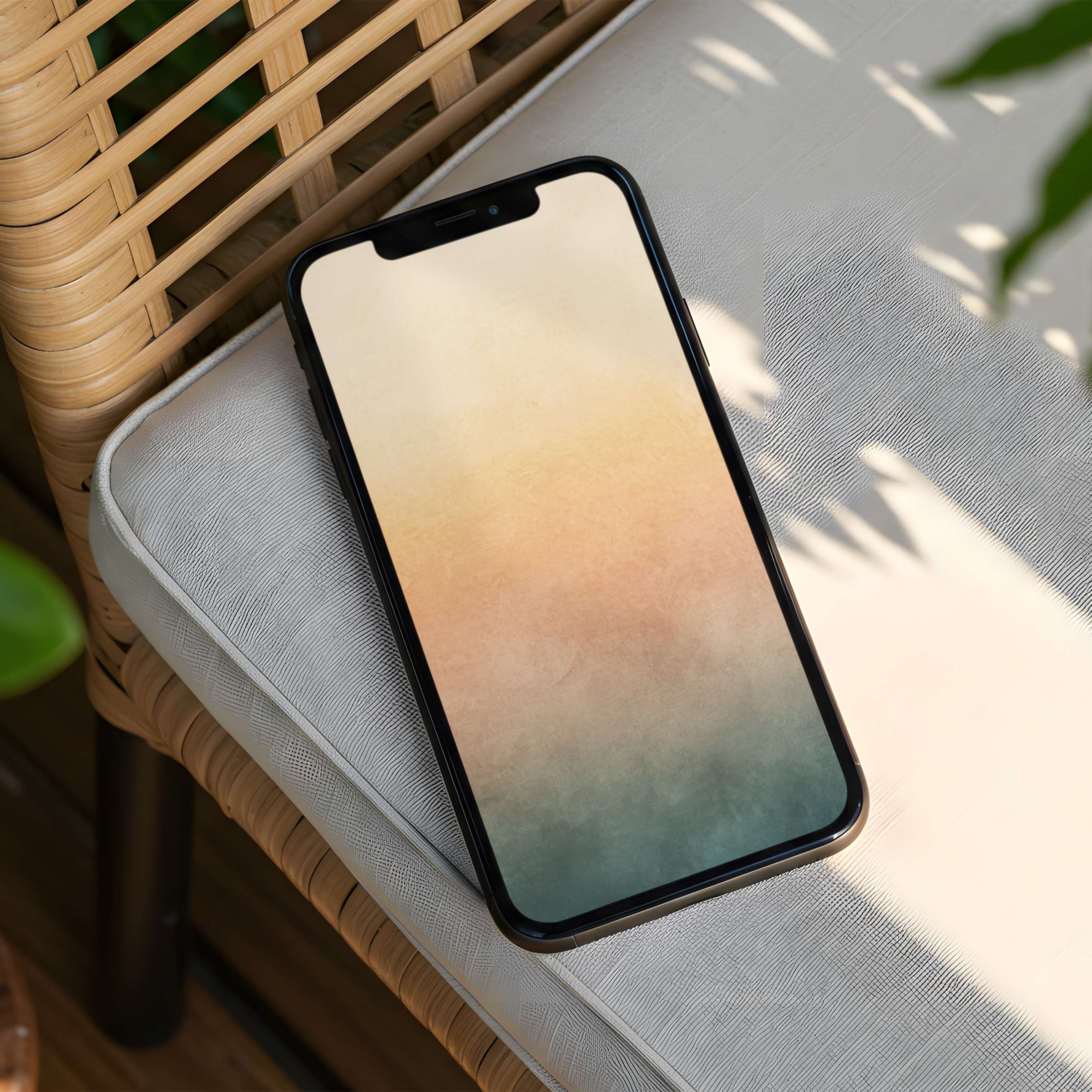Elegant gradient iPhone background evokes calm and mindfulness, perfect for phone screens with instant download option