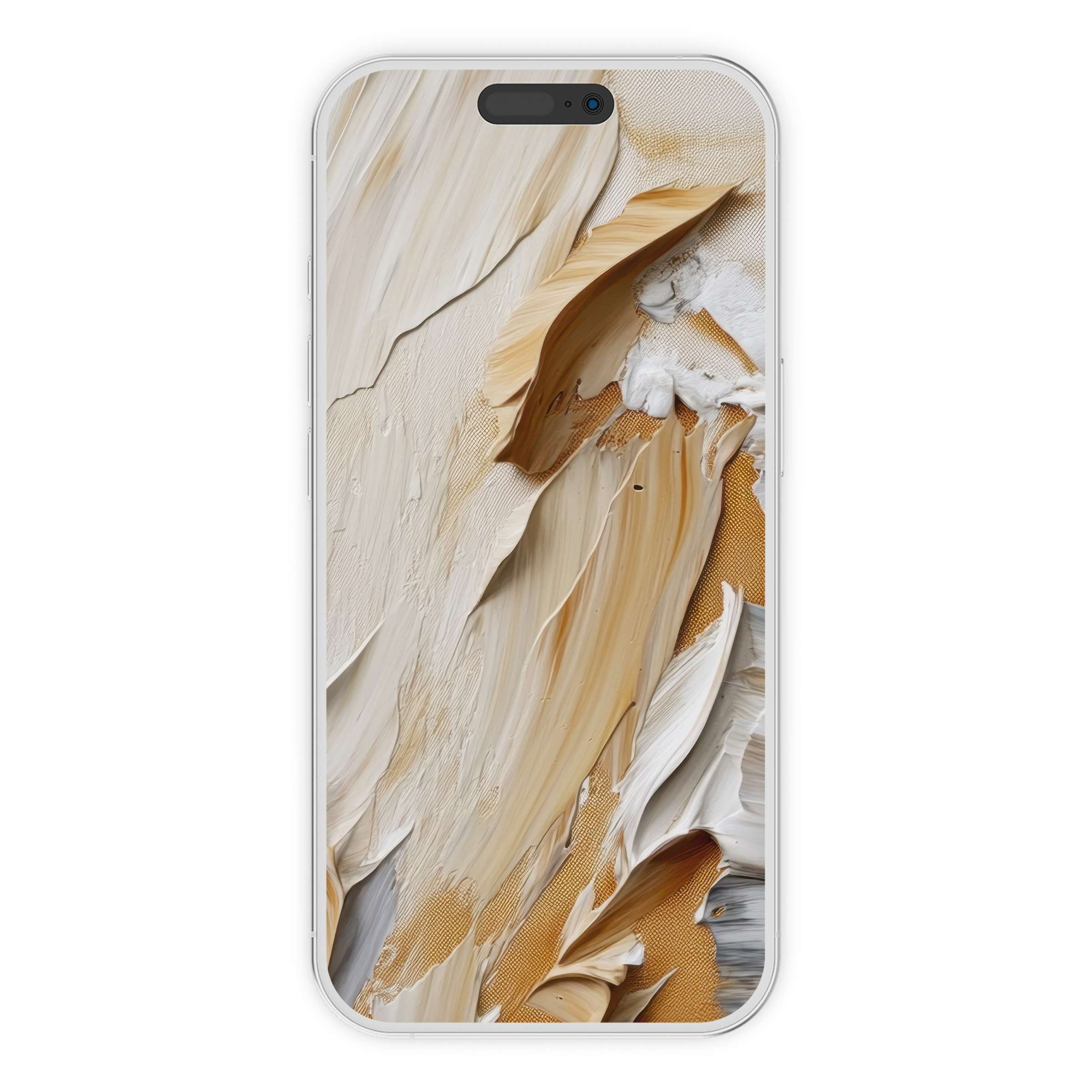 Modern iPhone wallpaper depicting elegant beige and cream abstract textures for a serene phone background, perfect for digital download