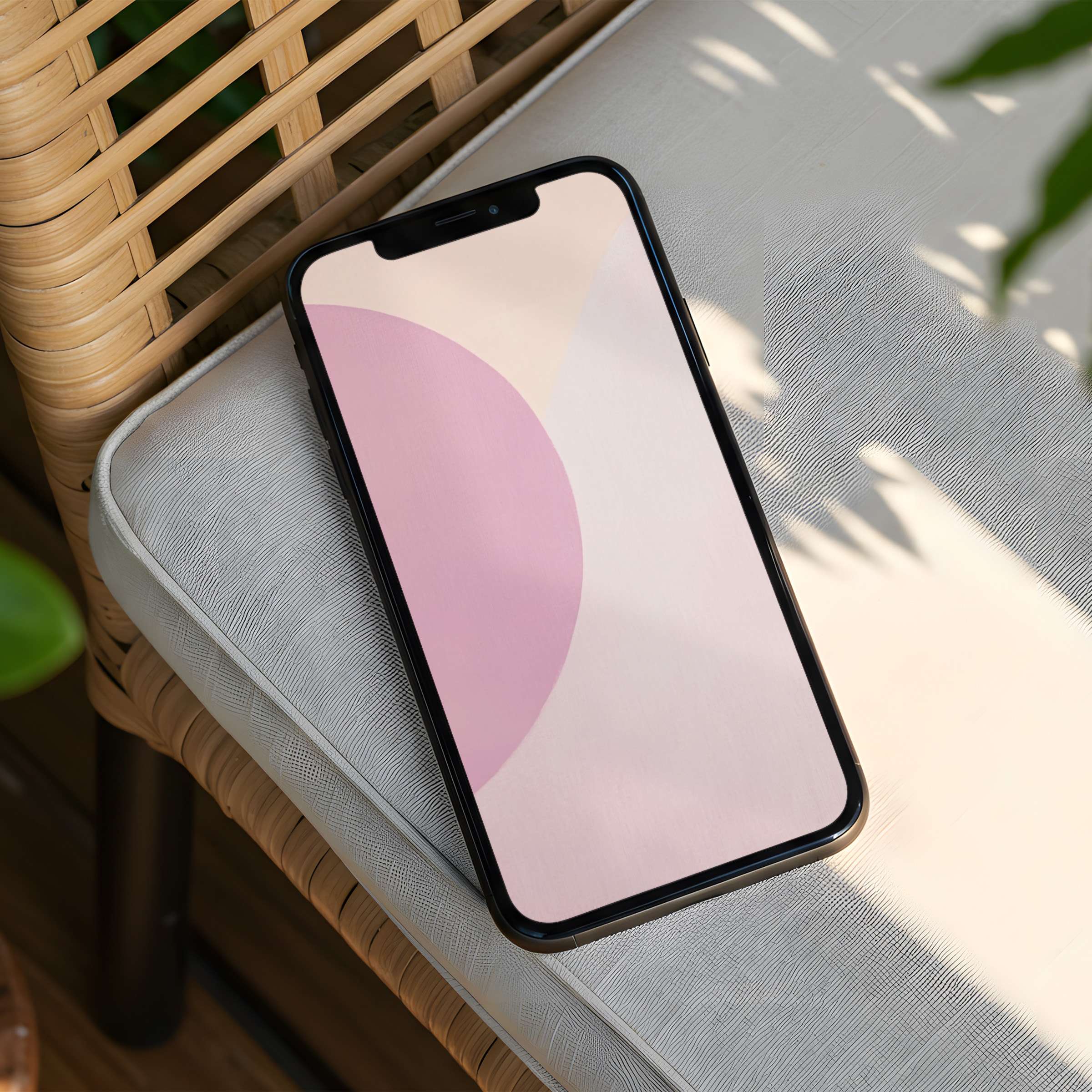 Elegant pink and cream abstract iPhone background for instant download offering calm inspiration for any phone setting and Android compatibility