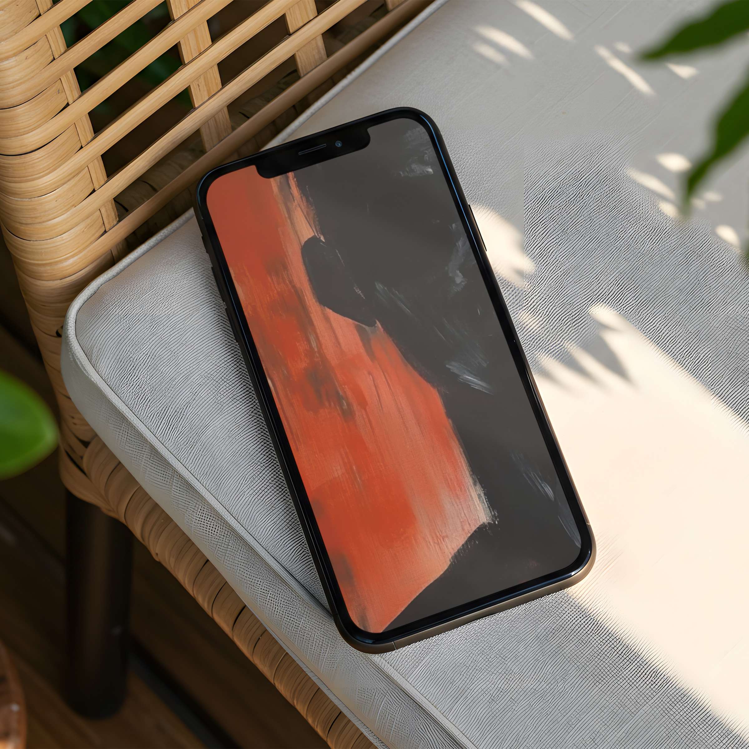 Abstract iPhone background with warm earthy tones evokes calm and elegance for instant download on any phone enhancing mindfulness