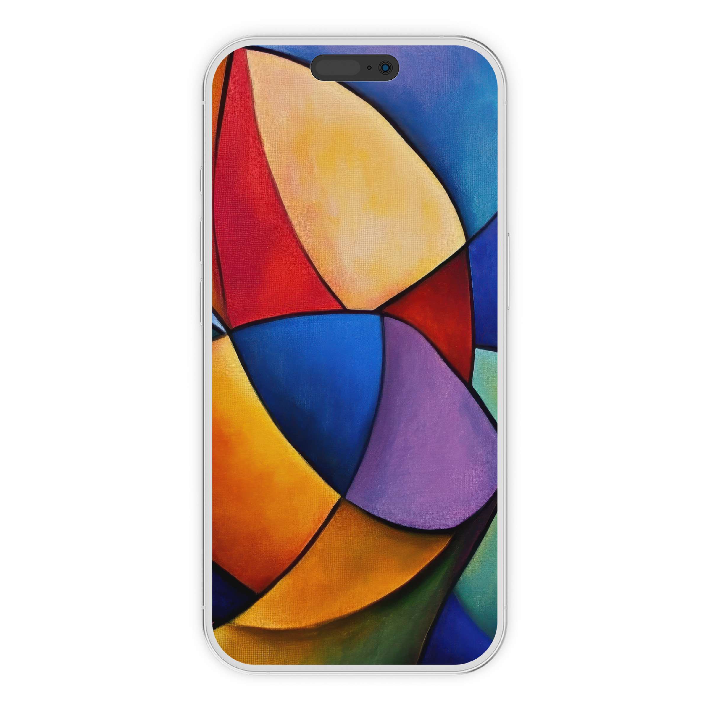 Colorful abstract pattern in modern iPhone wallpaper offers a vibrant phone background for digital download on Android and iPhone