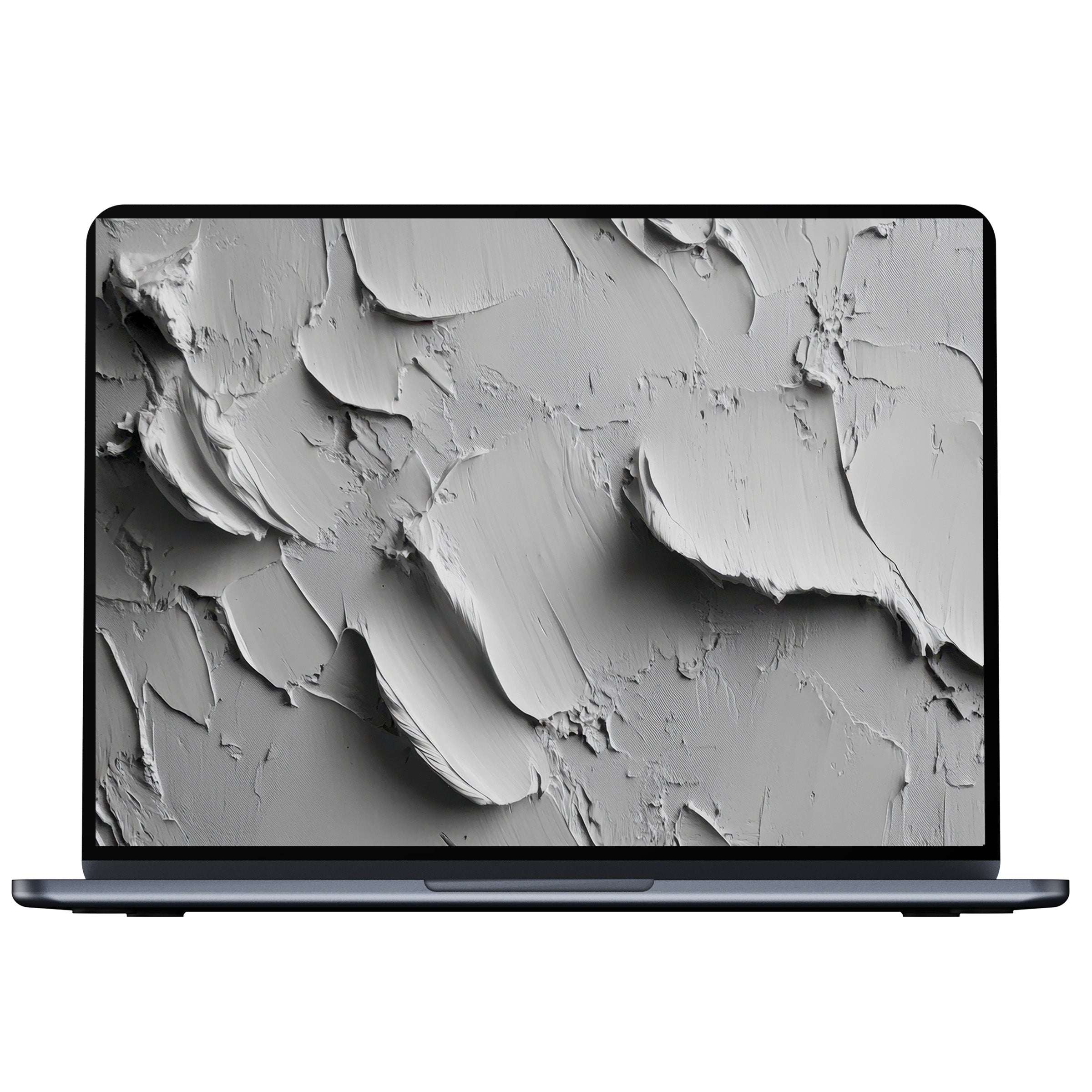 Elegant neutral desktop wallpaper with textured gray abstract art for digital download fits PC, Laptop, Mac, inspiring calmness