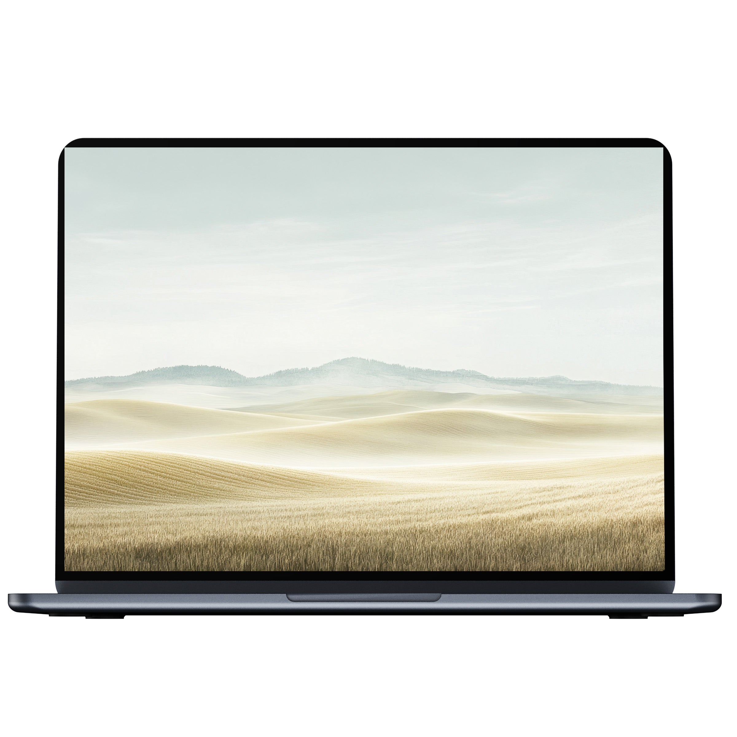 Neutral desktop wallpaper featuring serene beige dunes under a soft sky perfect for PC or laptop digital download