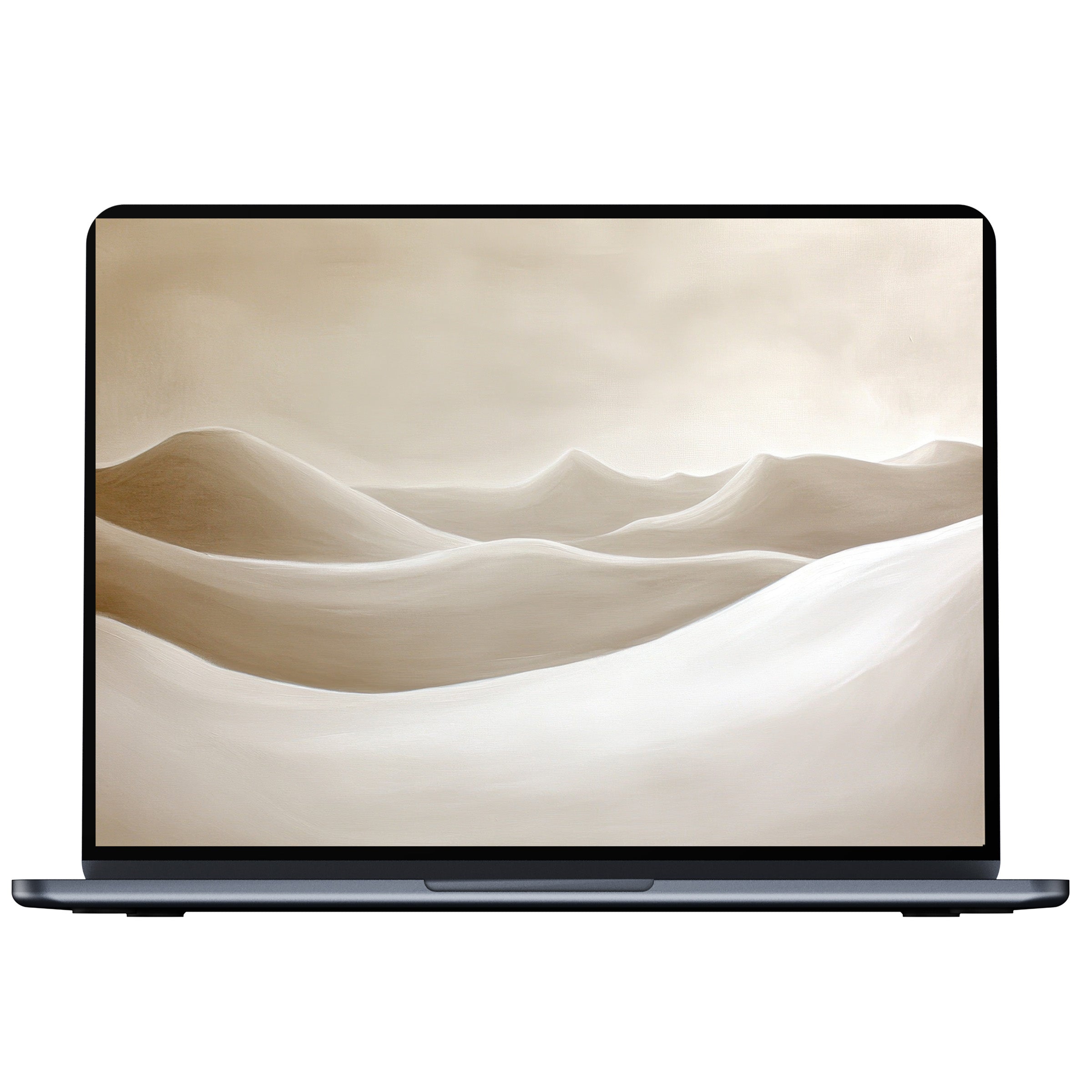 Elegant neutral desktop wallpaper with serene beige sand dunes perfect for PC and Laptop digital download inspiring calm and mindfulness