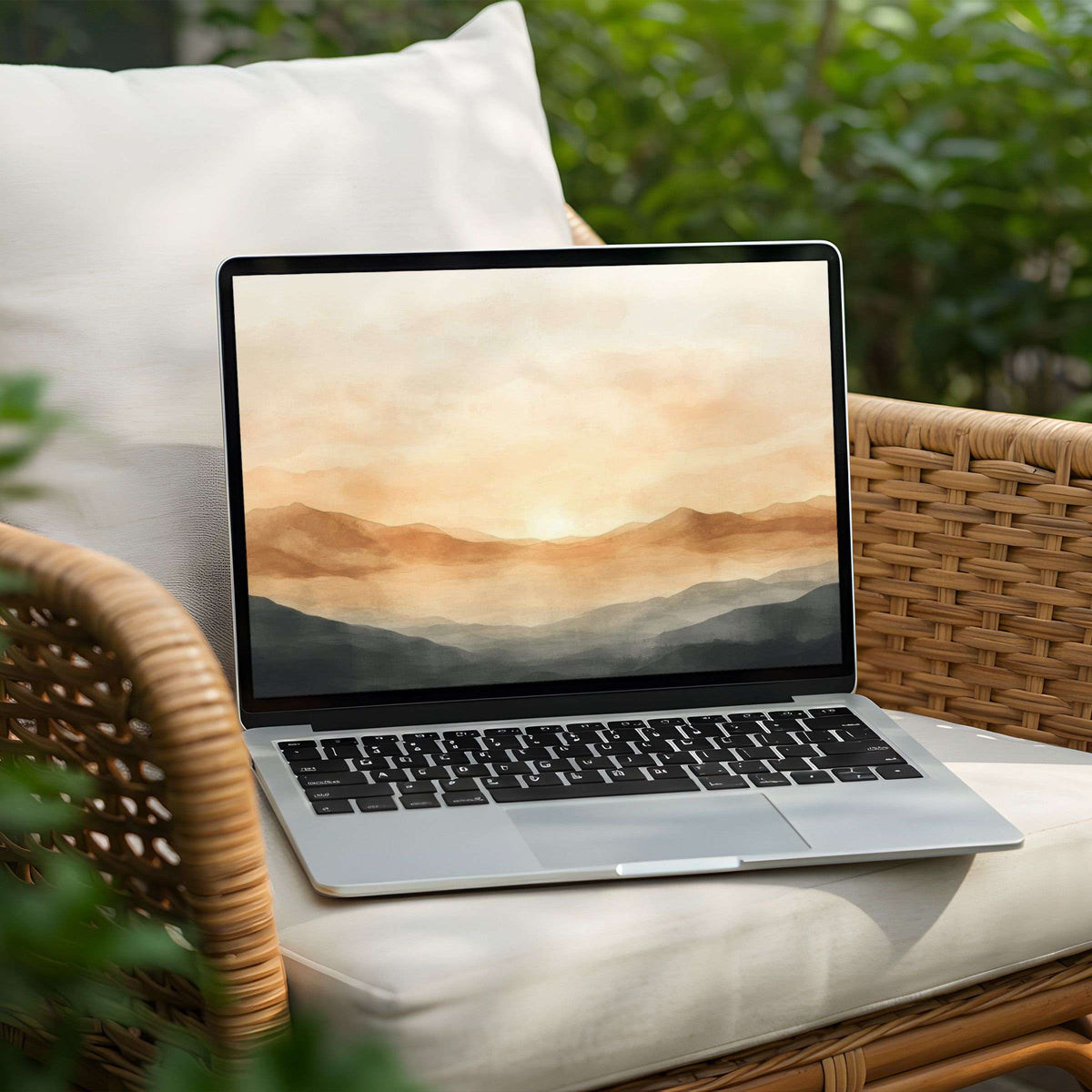 Download this elegant desktop background for PC or Laptop to inspire calm and mindfulness with soft, earthy tones
