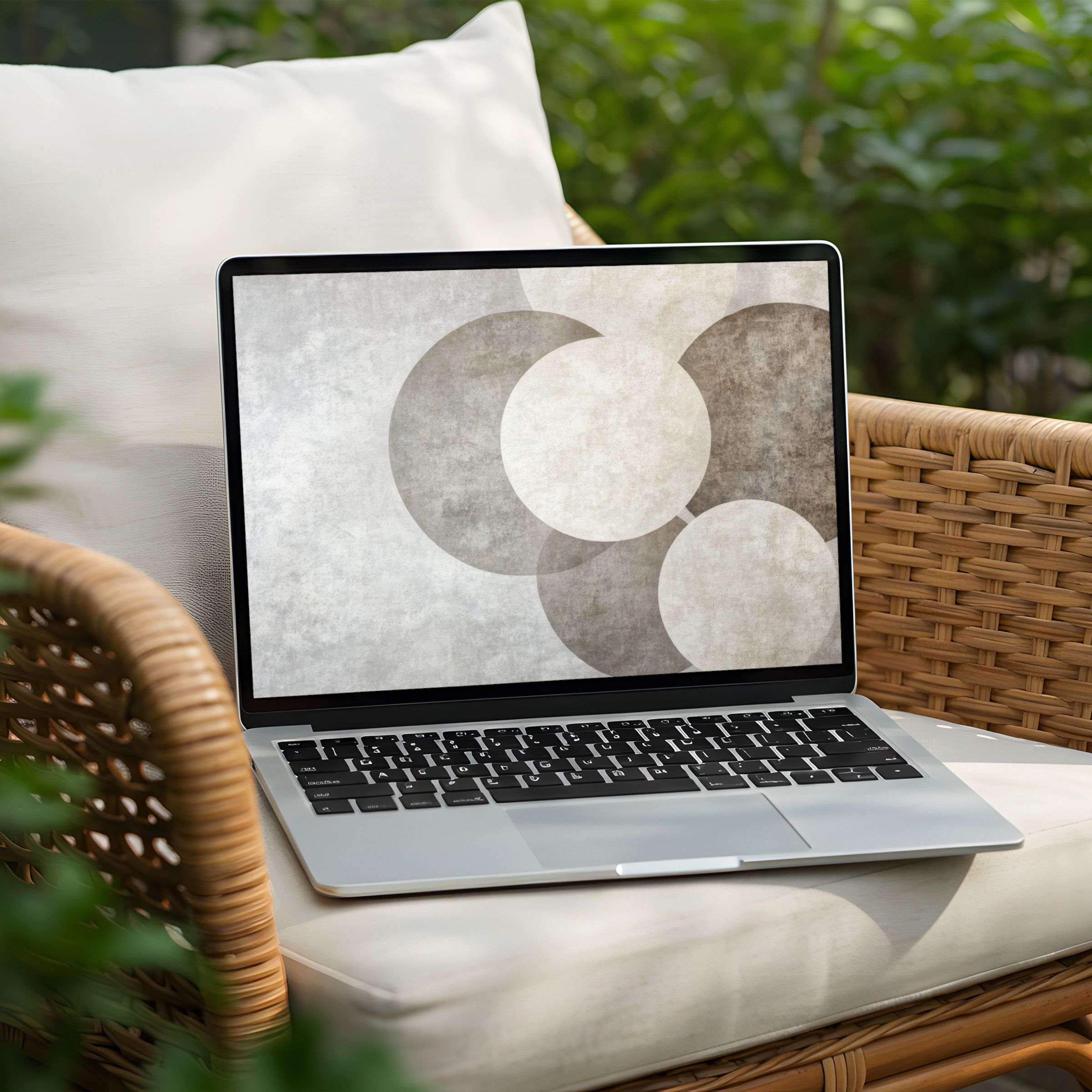 Elegant geometric desktop background for PC and Laptop offering instant download to inspire calm and mindful design enthusiasts