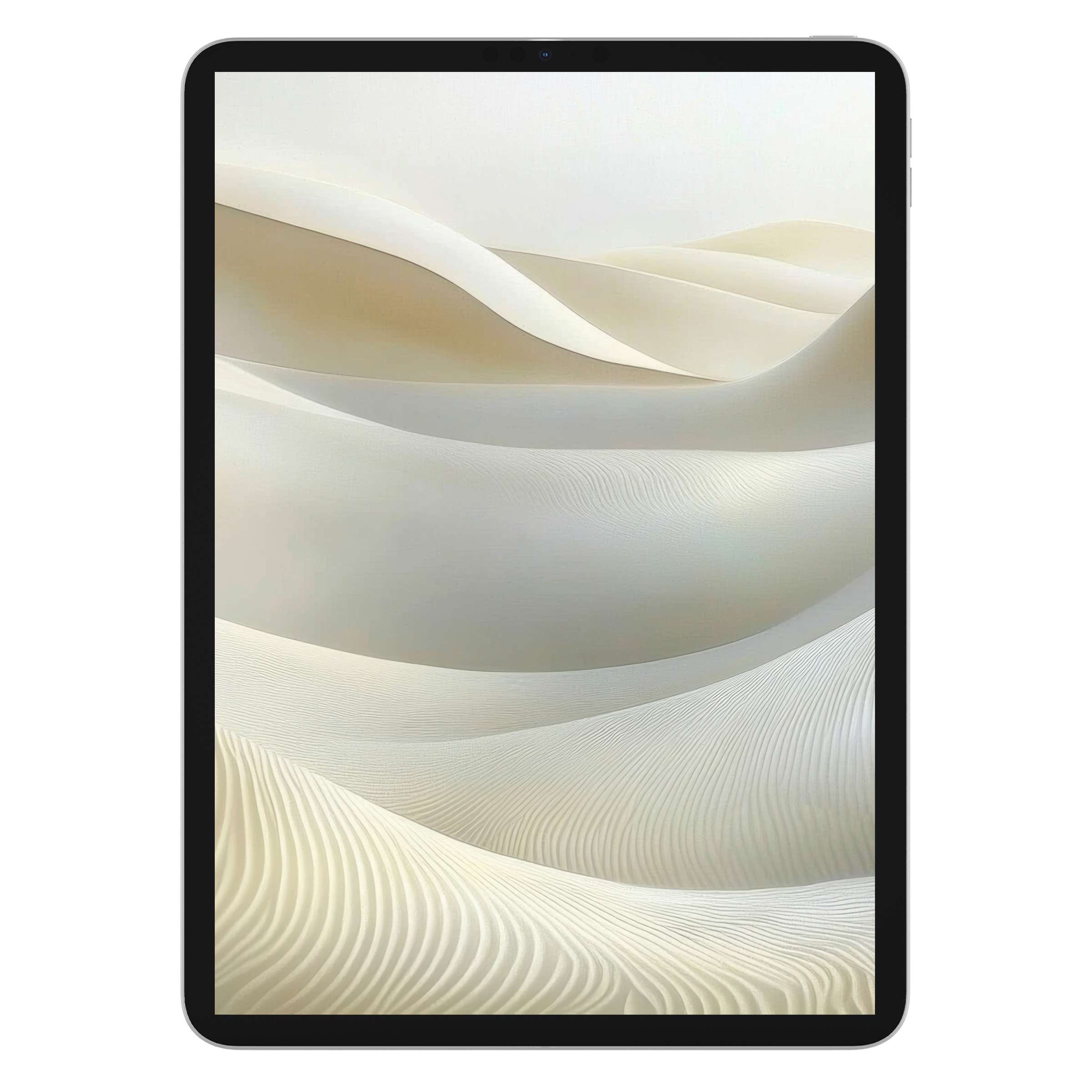 Neutral iPad wallpaper showcasing serene cream sand dunes digital download suitable for any tablet background inspiring elegance