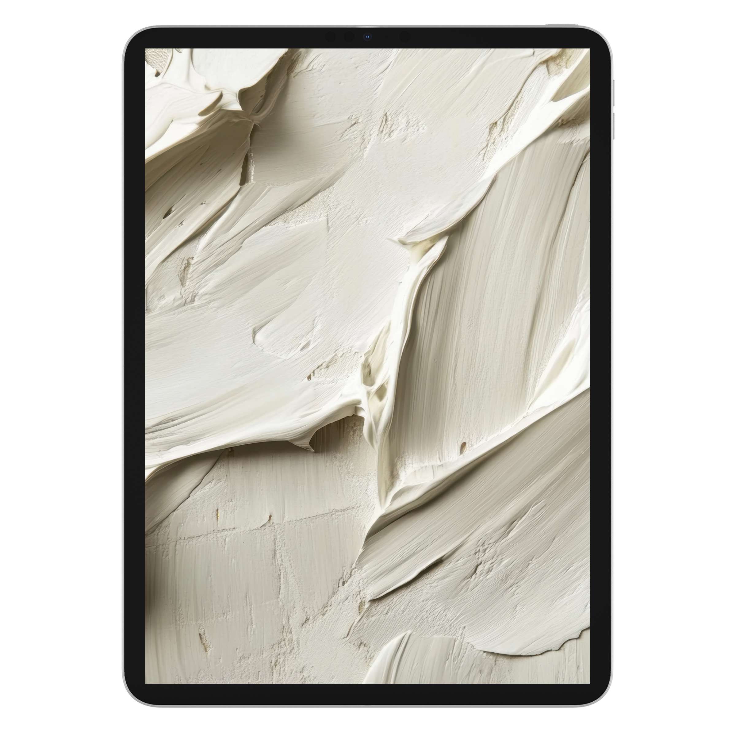 Neutral iPad wallpaper showcasing elegant cream abstract texture, perfect digital download tablet background for calm, aesthetic appeal