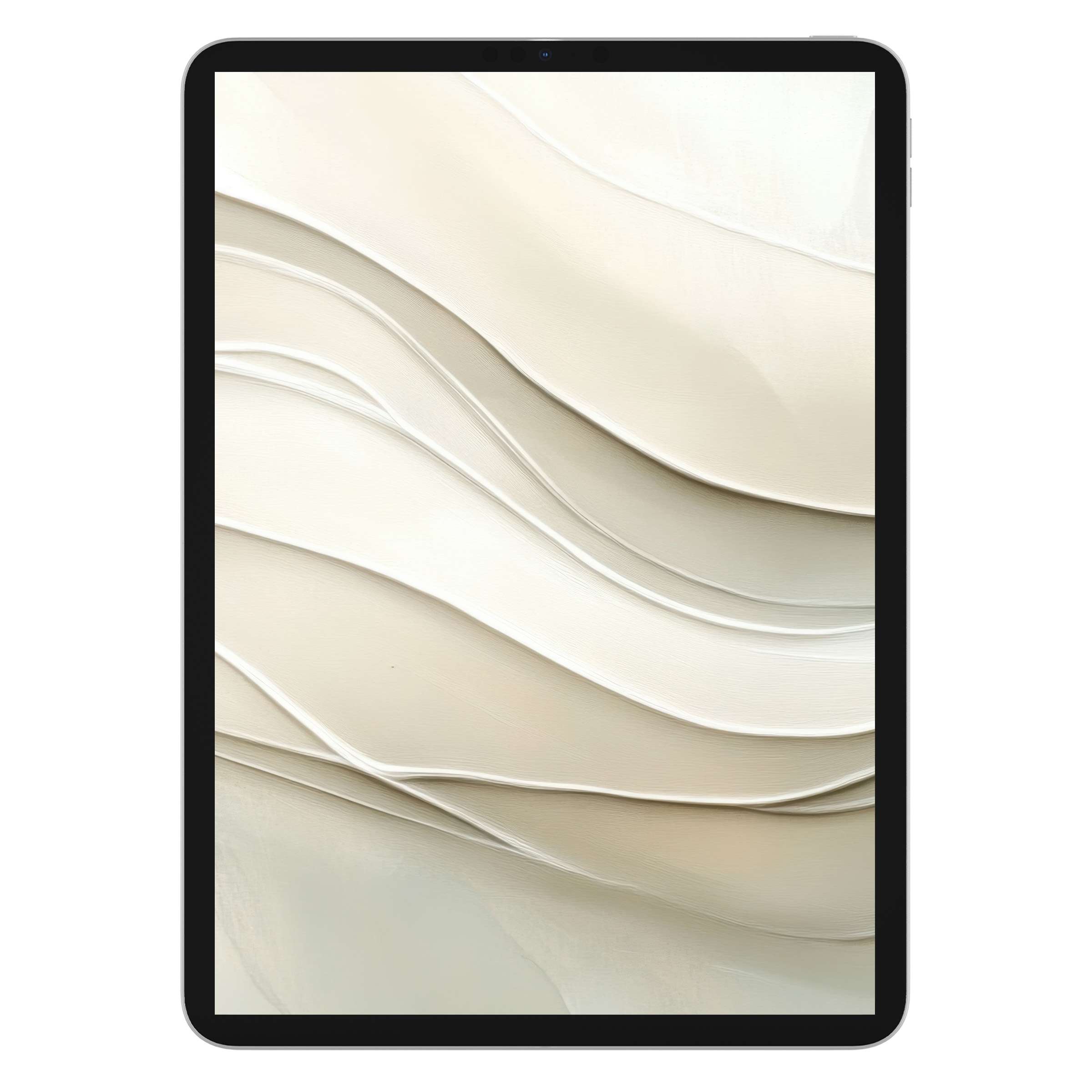 Neutral iPad wallpaper with elegant sand-like waves, offering a calming digital download for any tablet background, enhancing serenity
