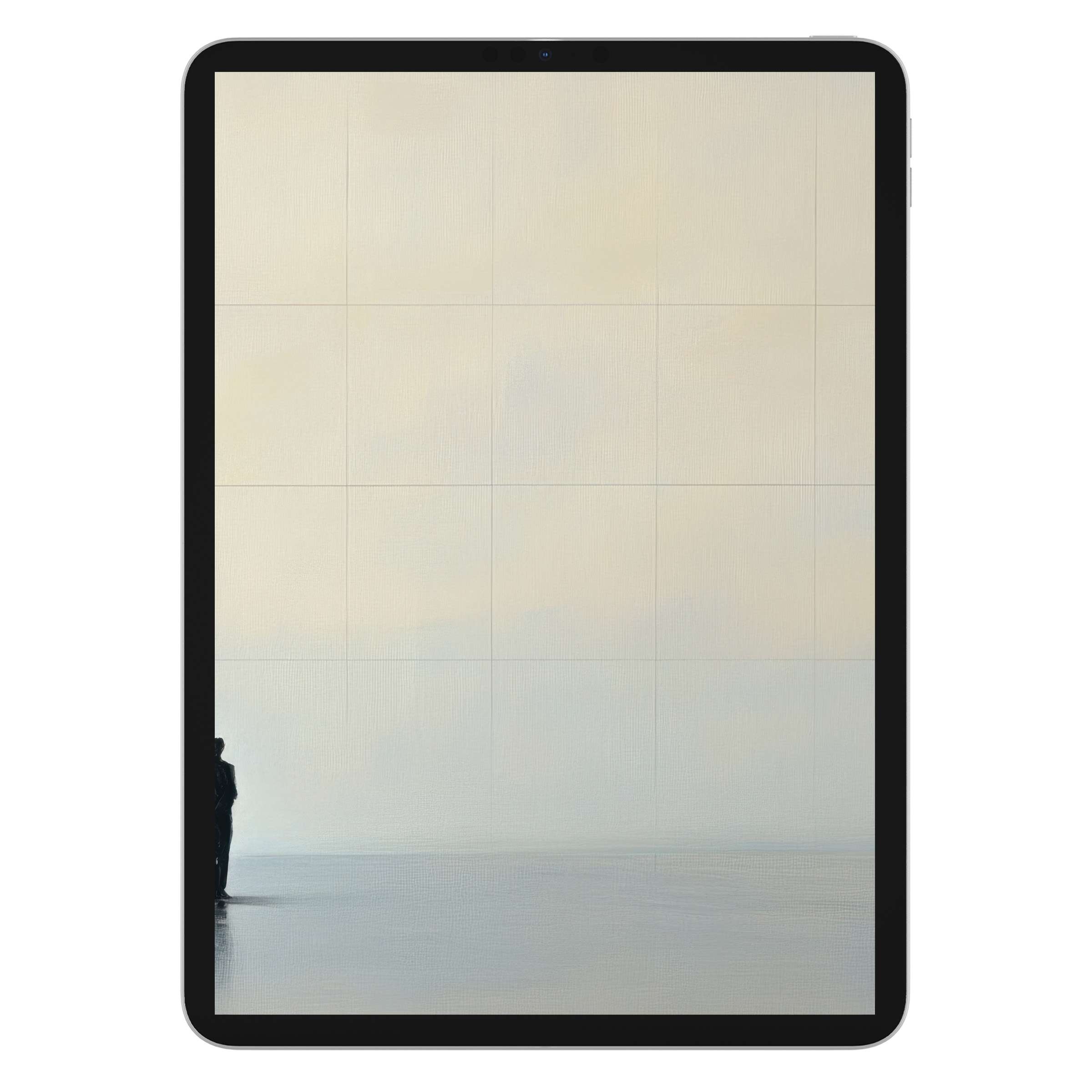 Elegant neutral iPad wallpaper features minimalist pastel textures for tablet background suitable for digital download, calming ambiance