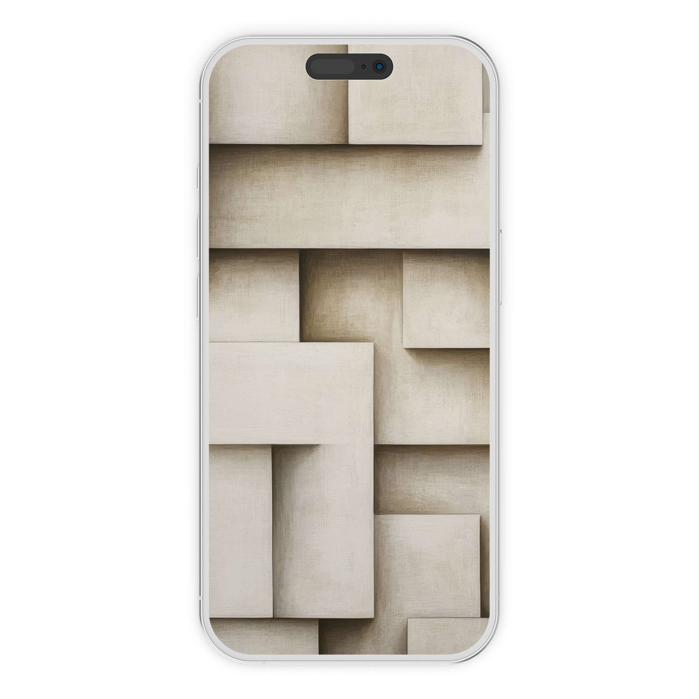 Neutral iPhone wallpaper features elegant beige geometric textures, a serene digital download for phone backgrounds on all devices