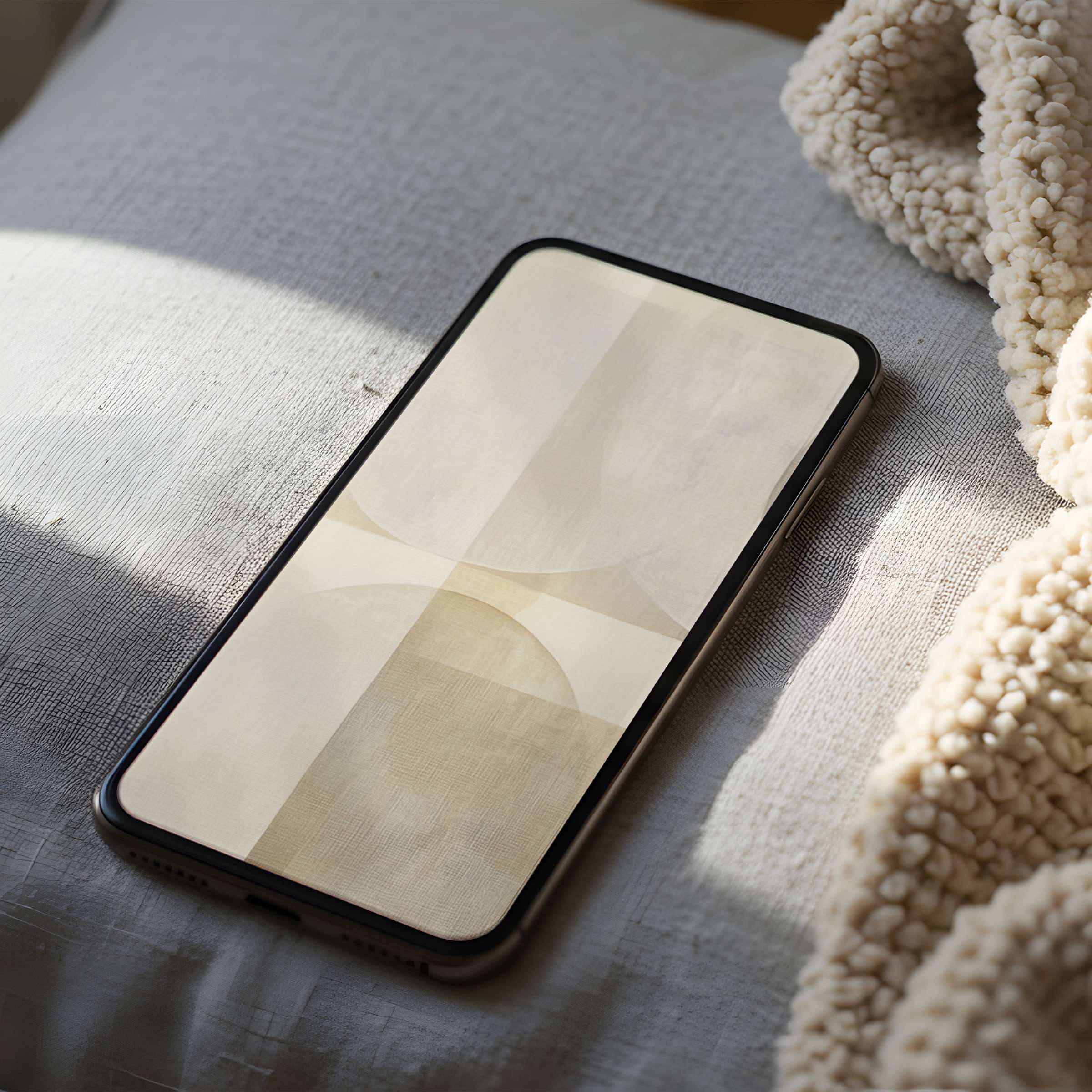 Elegant abstract phone wallpaper in soft earth tones adds calm to your home and suits iPhone and Android for a high-resolution digital download