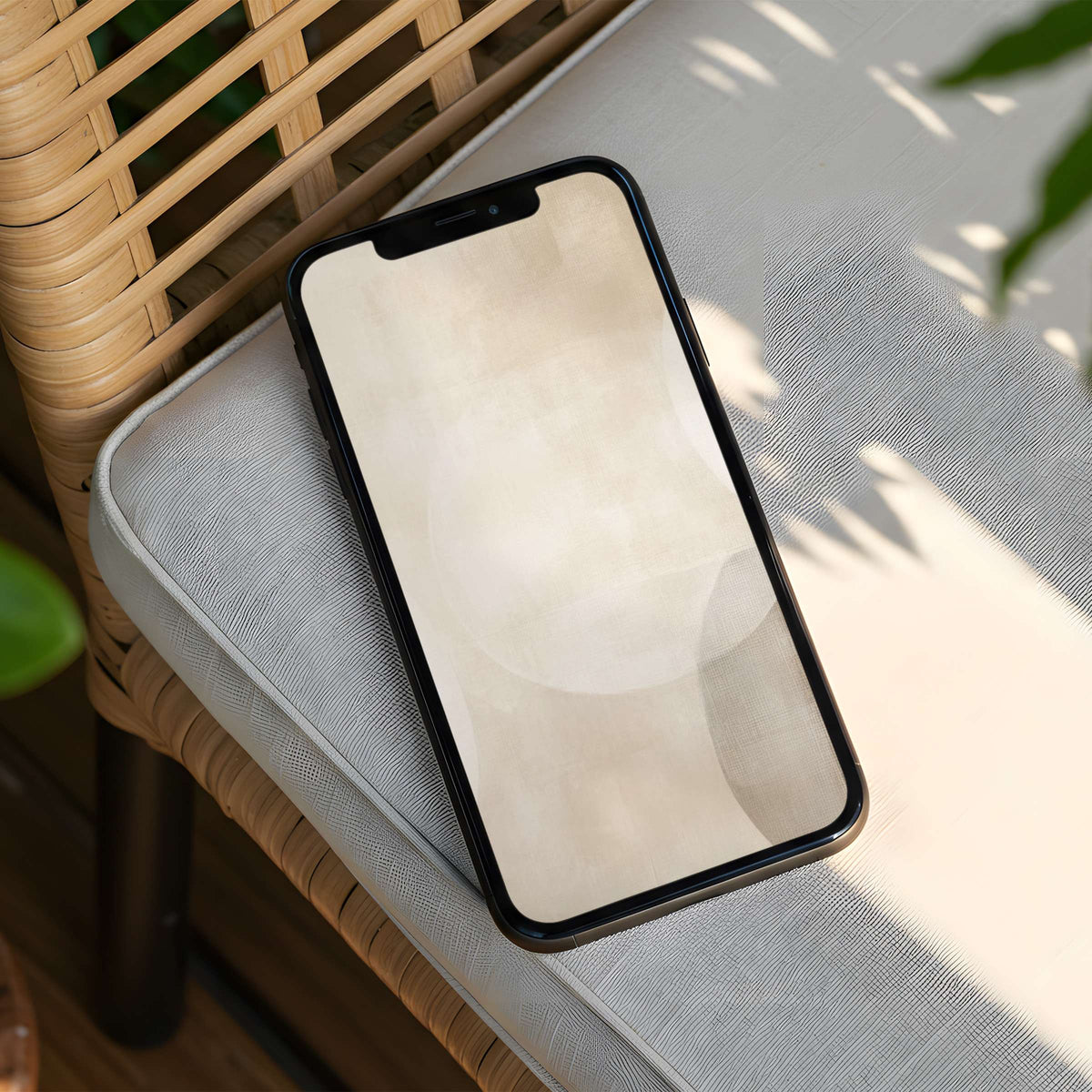 Elegant abstract iPhone background with soft beige tones brings mindfulness to your phone instant download for iPhone and Android