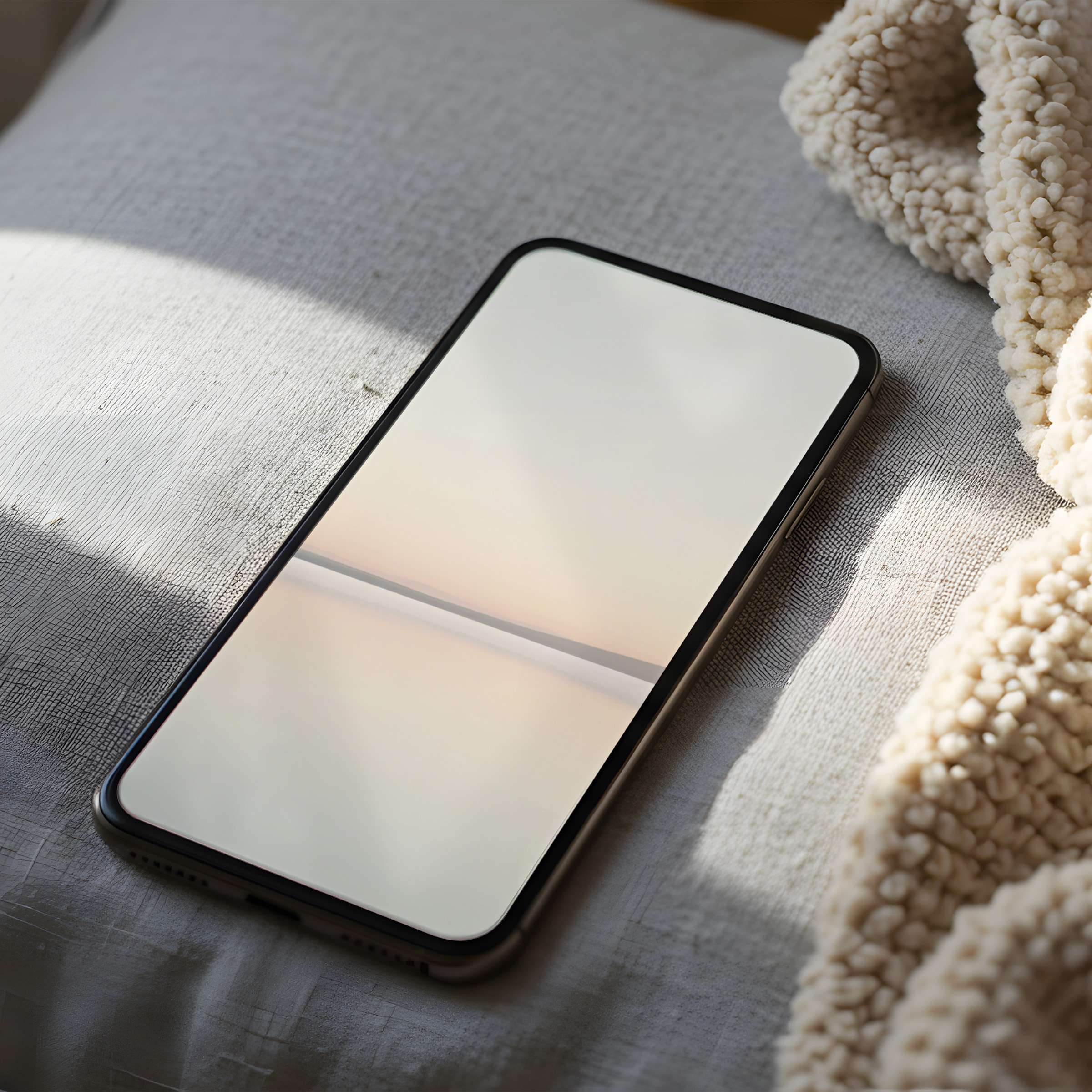 Serene minimalistic phone wallpaper with soft pastel gradients ideal for iPhone or Android phones high resolution digital download