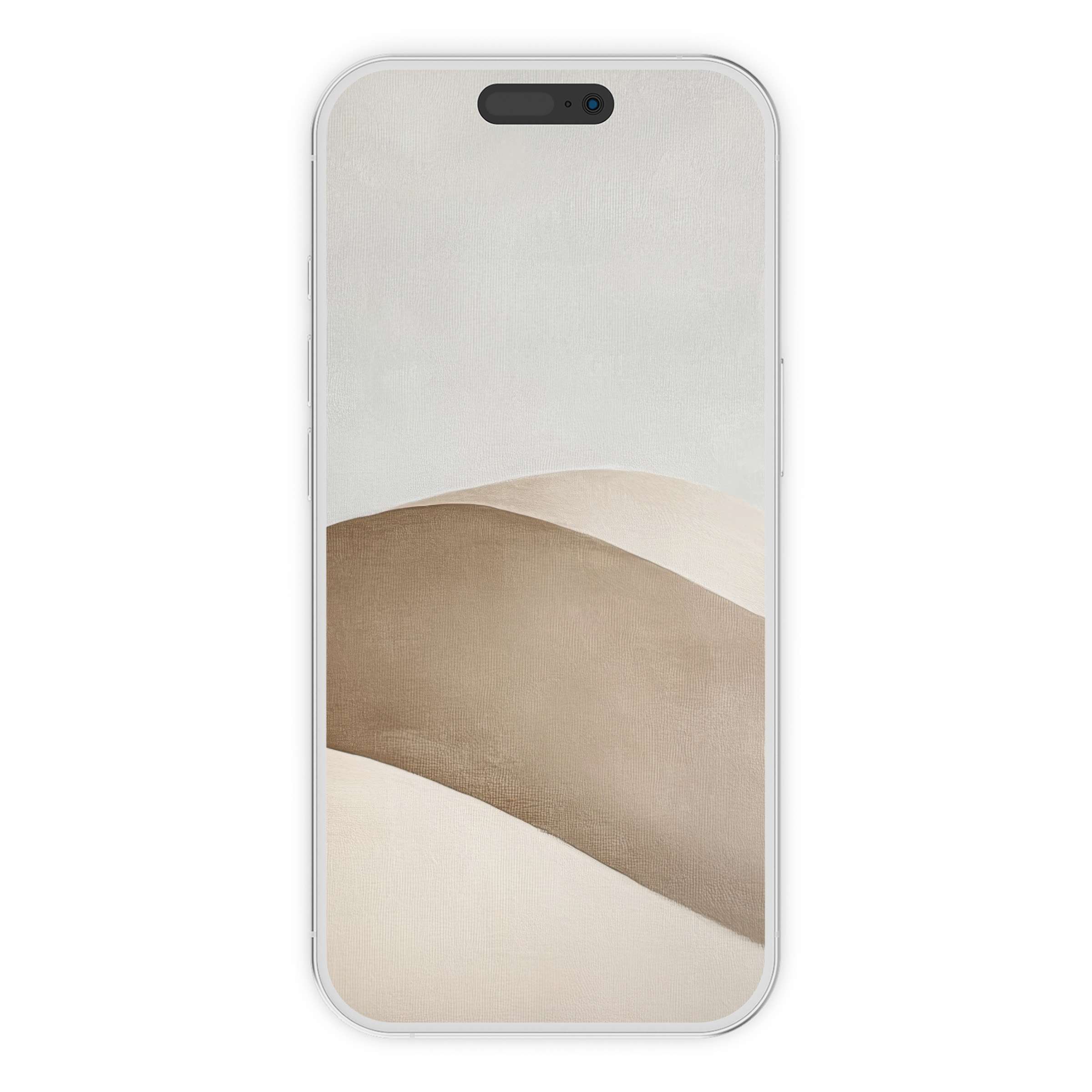 Neutral iPhone wallpaper digital download features gentle earth-tones and soft textures, ideal phone background for serene design elegance