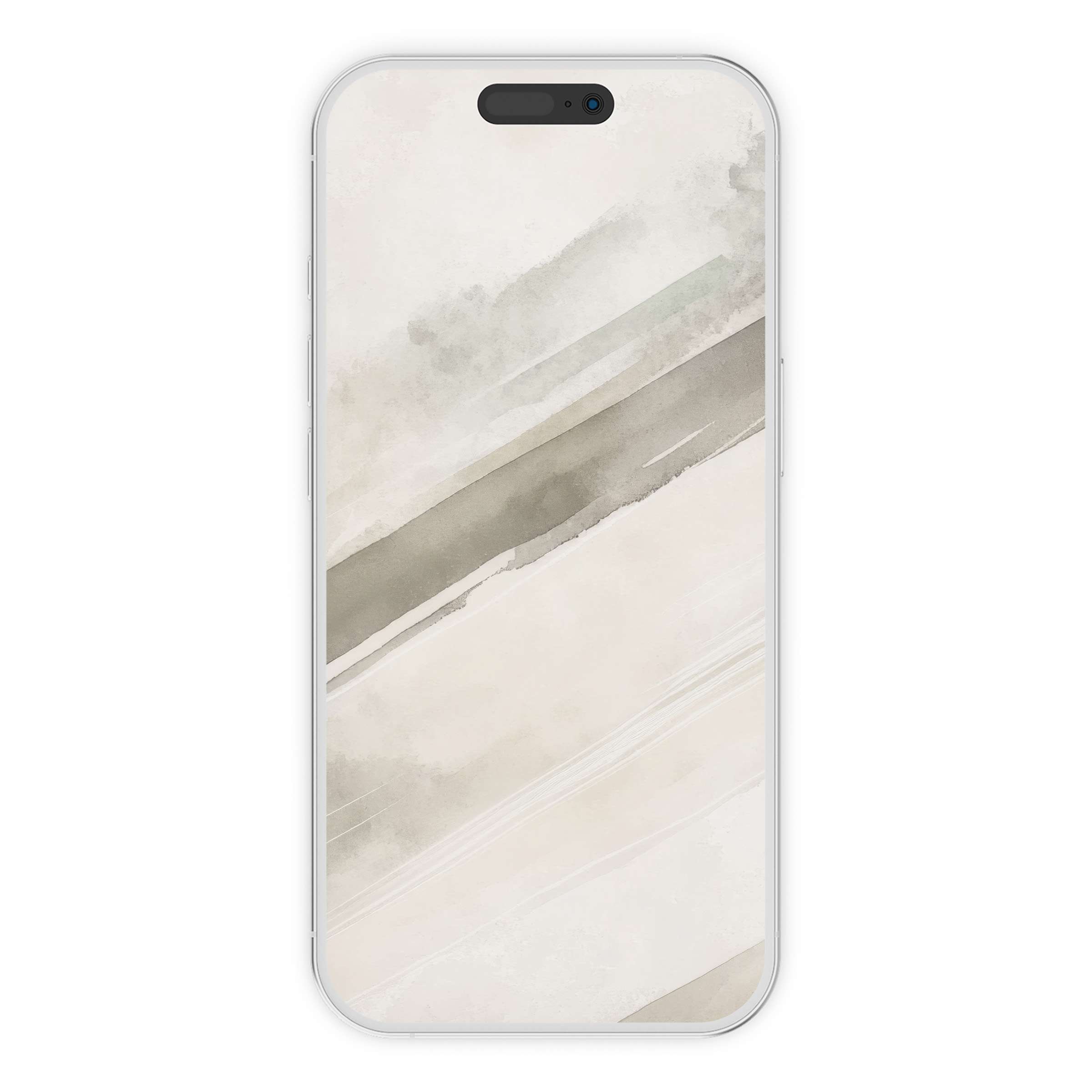 Elegant neutral iPhone wallpaper featuring soft beige and gray watercolor textures, perfect phone background digital download for calm aesthetics
