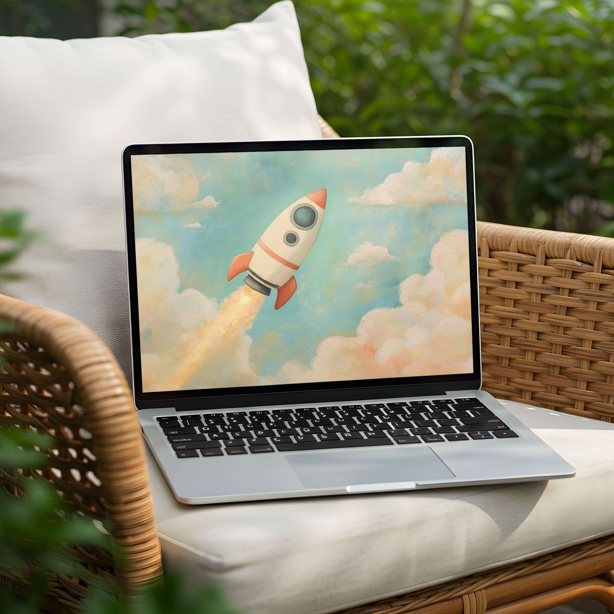 Download a soothing rocket sky scene desktop background for PC or Laptop instantly to inspire mindfulness and creativity