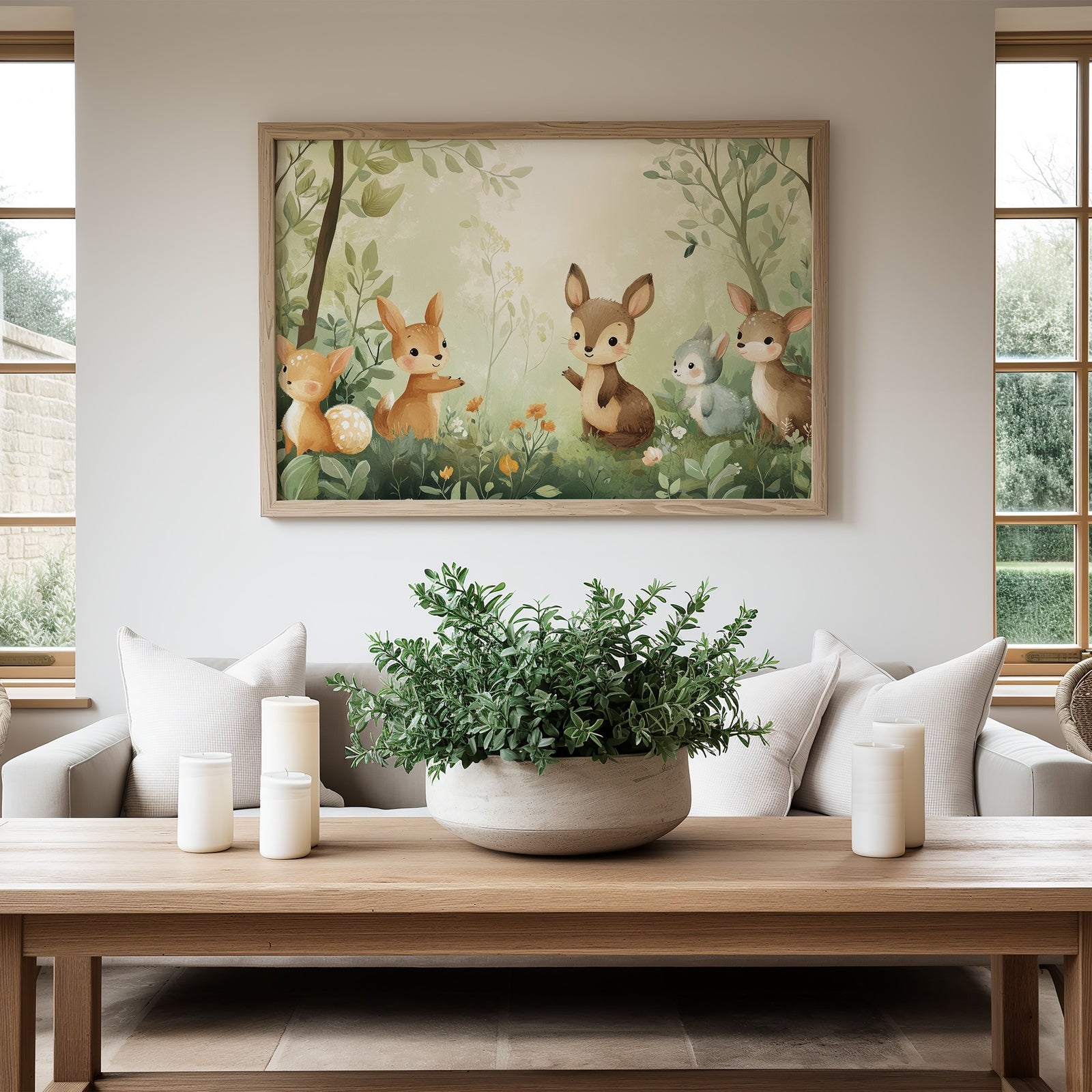 Nursery Digital Art Print in Modern Living Room