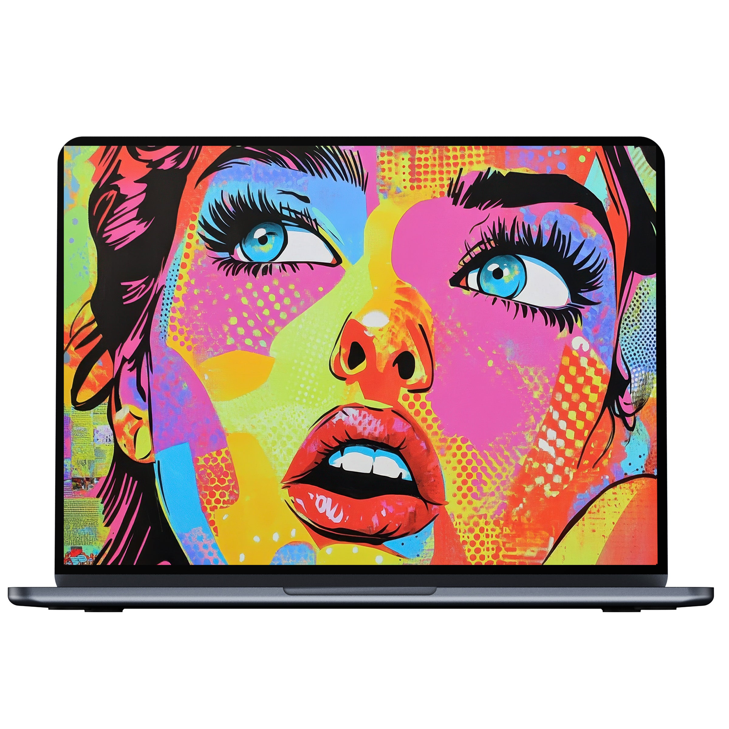 Vibrant pop art desktop wallpaper offers a unique digital download for PC and laptop use inspiring elegance and style