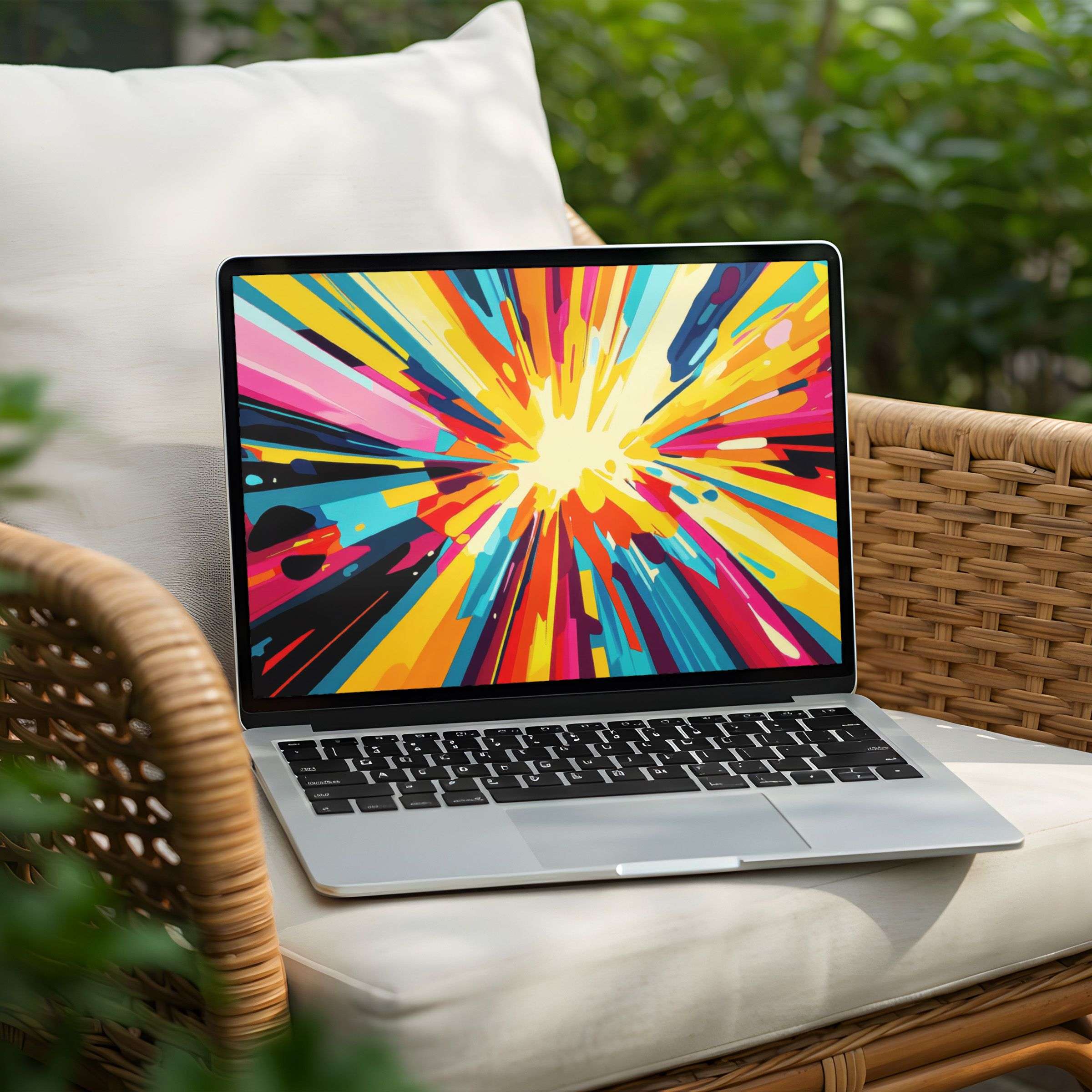 Vibrant abstract art desktop background for PC and Laptop, instant download for inspiring calm and elegant digital spaces