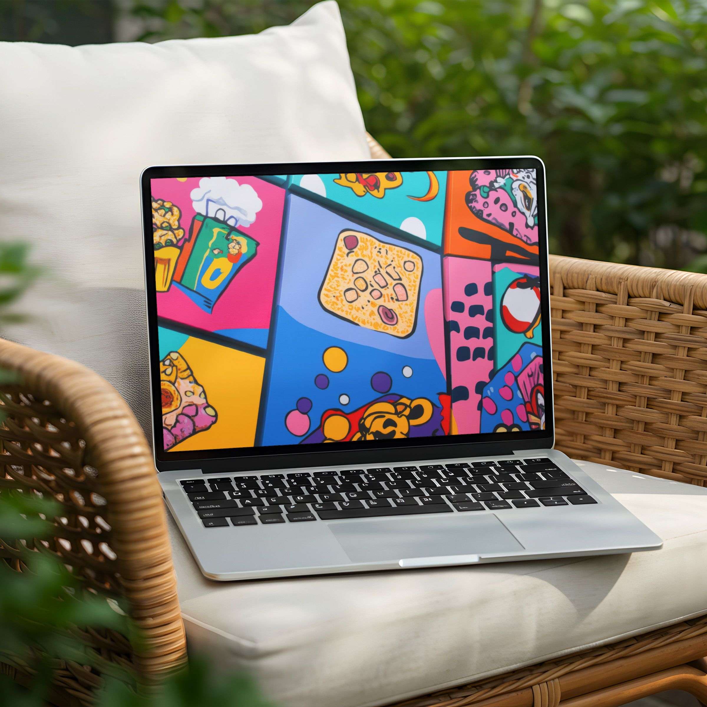 Vibrant digital art desktop background for PC and Laptop instant download inspiring creativity and calm with elegant design