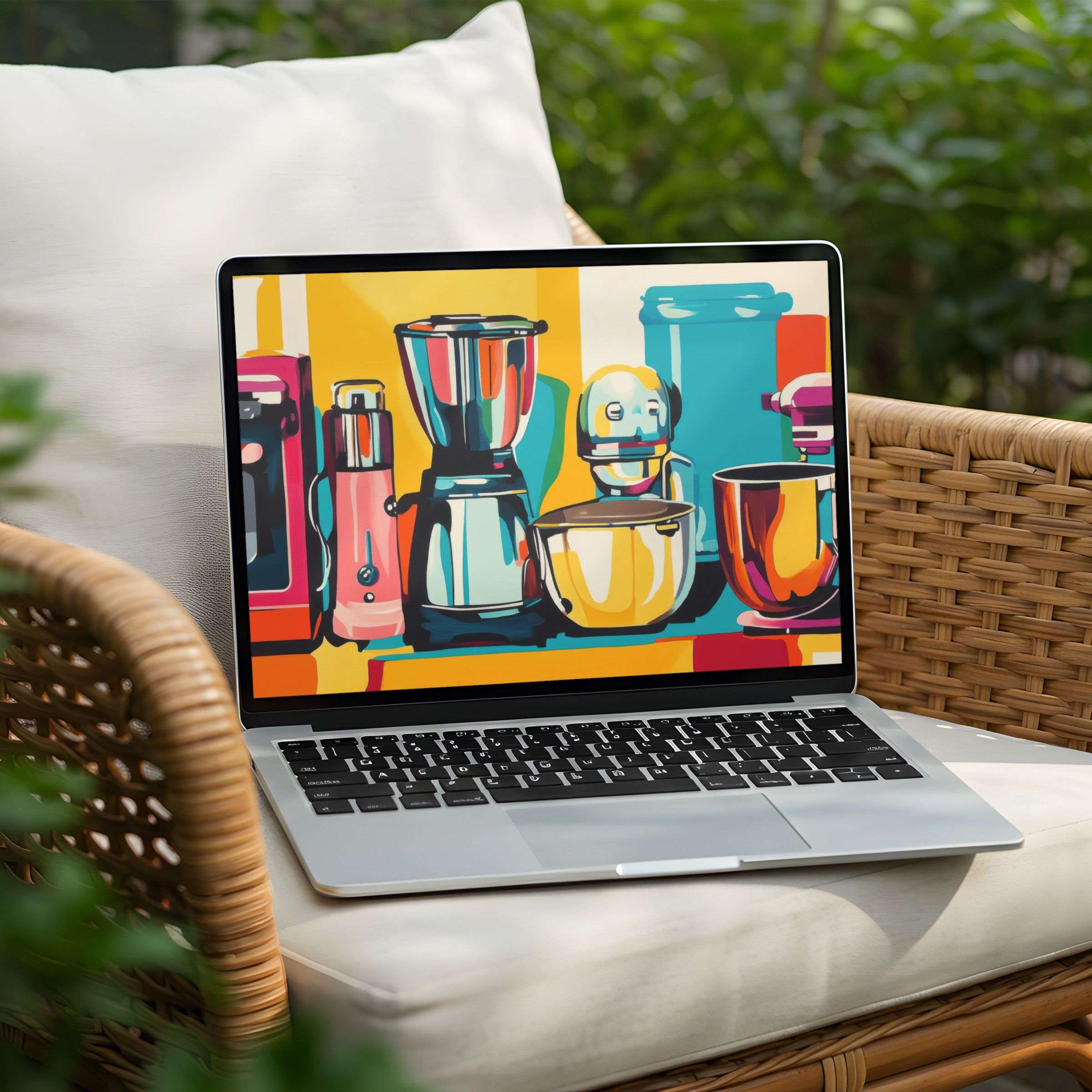 Vibrant digital art desktop background for PC or Laptop available for instant download inspires calm and elegant mindfulness