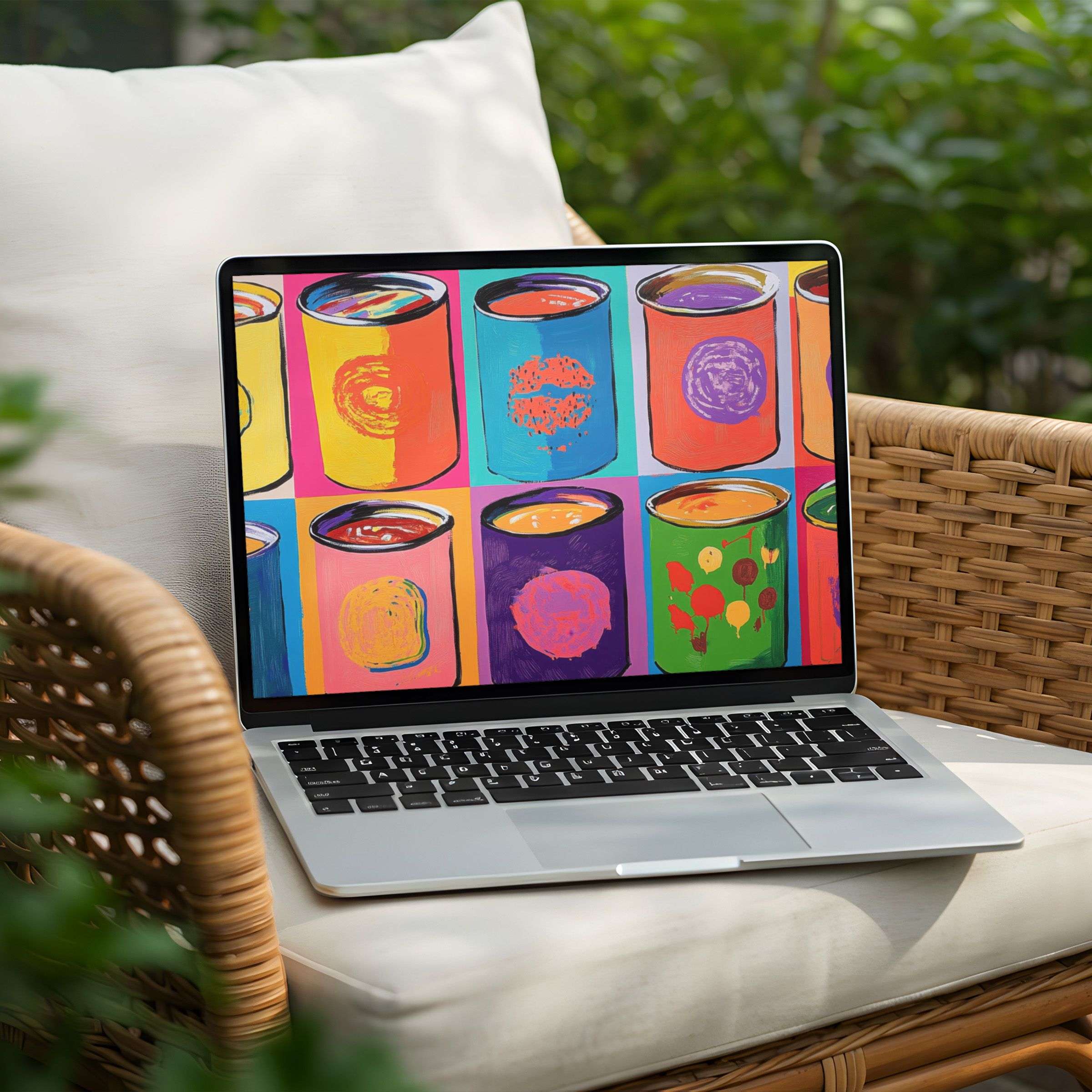 Vibrant pop art desktop background for PC or Laptop, offering instant download for a blend of elegance and inspiration