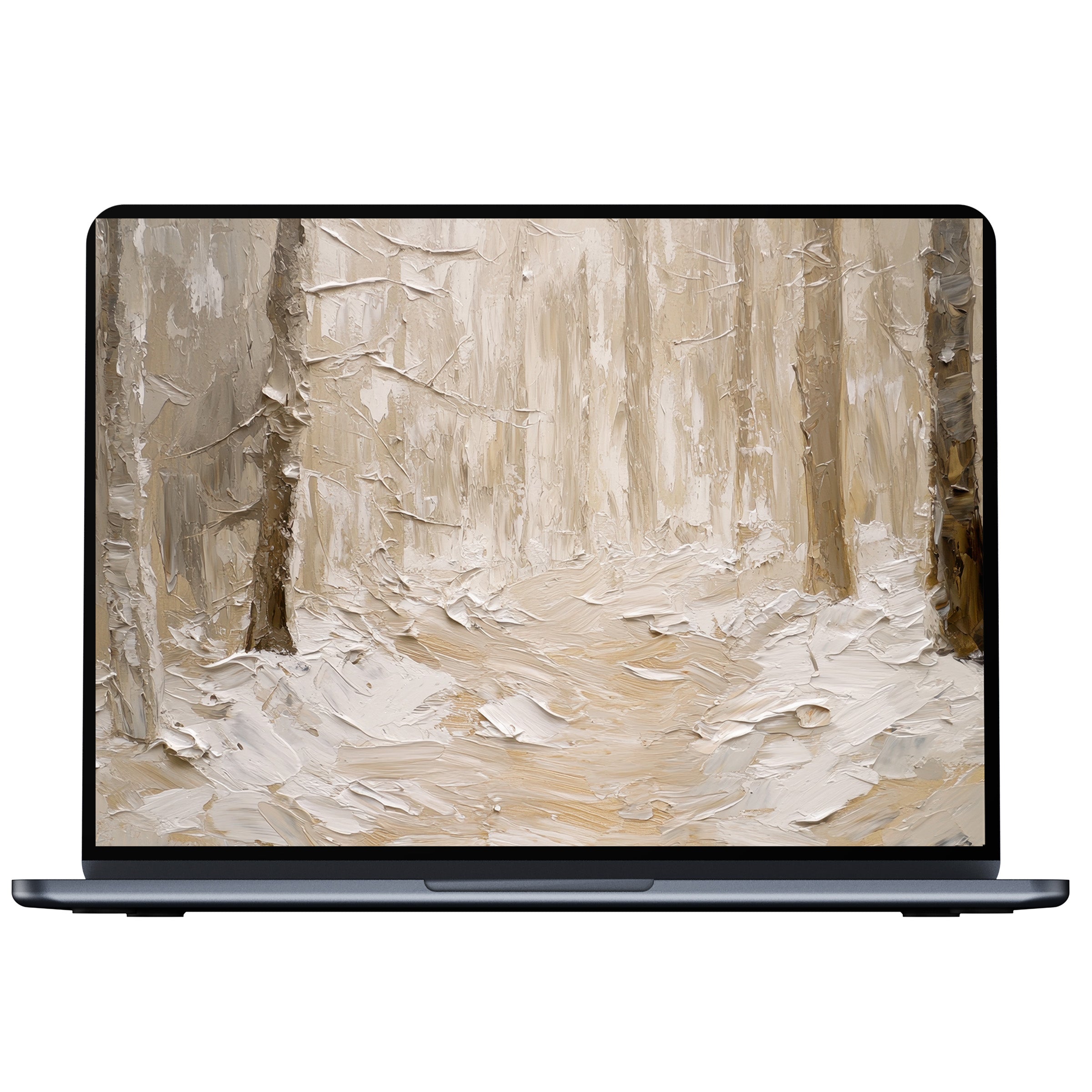 Elegant spring desktop wallpaper in soft earth tones with texture-rich digital art available for PC, laptop, and Mac download