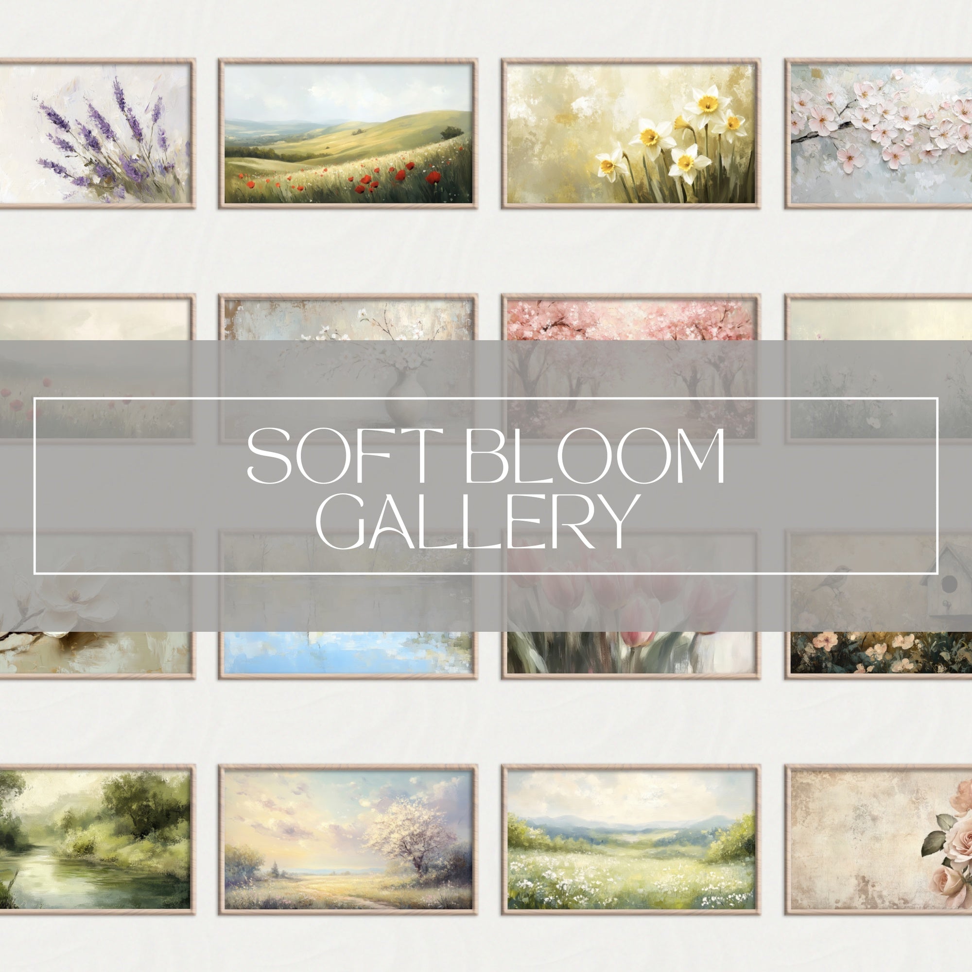 101 Spring Frame TV Art Set - digital download for Samsung Frame TV, curated seasonal wall art by Gallery Flair