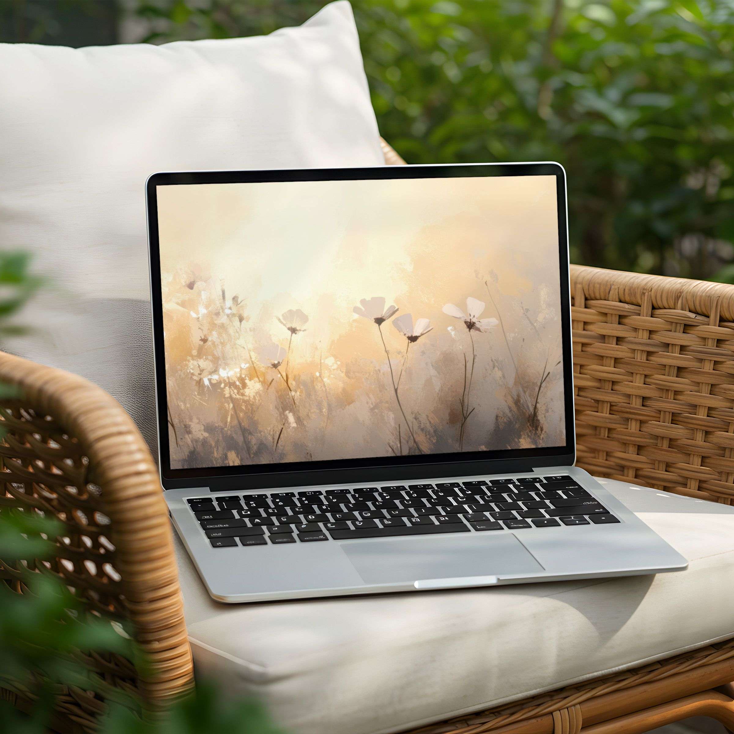 Serene floral desktop background for instant download inspires calm elegance on your PC or laptop enhancing mindfulness