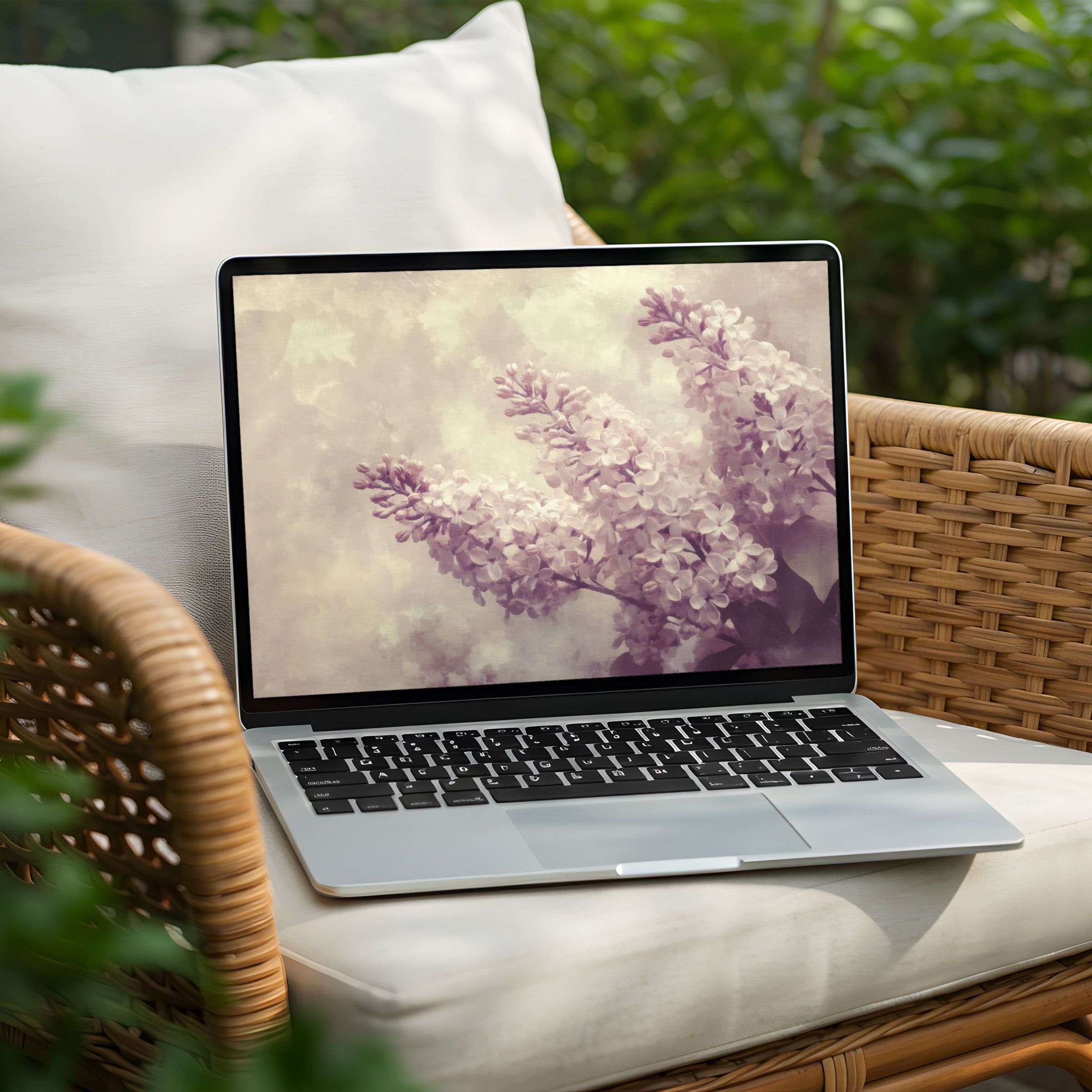 Lavender blossoms desktop background for PC or Laptop instant download for a touch of elegance and calm inspiration