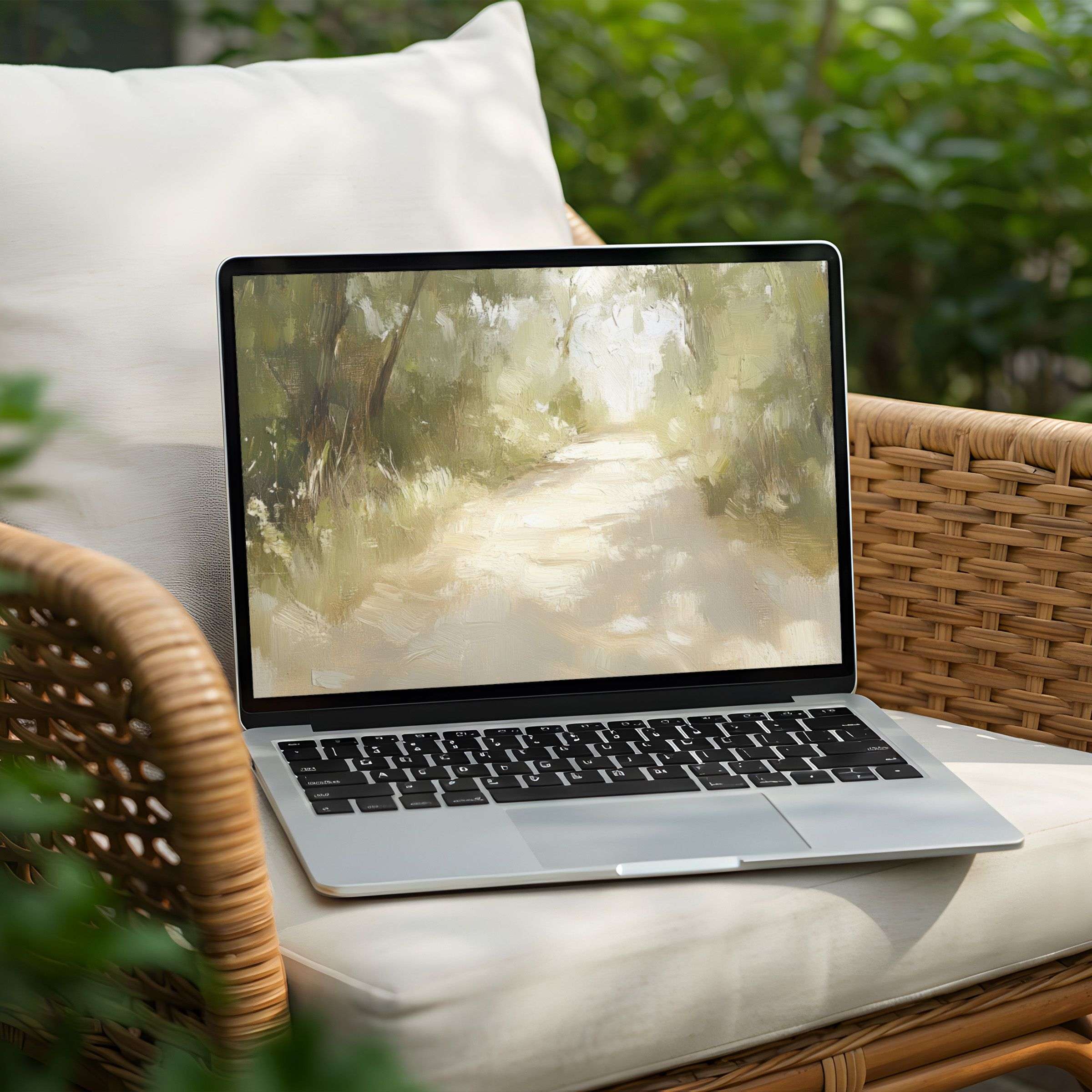 Elegant nature-inspired desktop background for PC and Laptop; instant download to inspire calm and mindfulness with serene textures