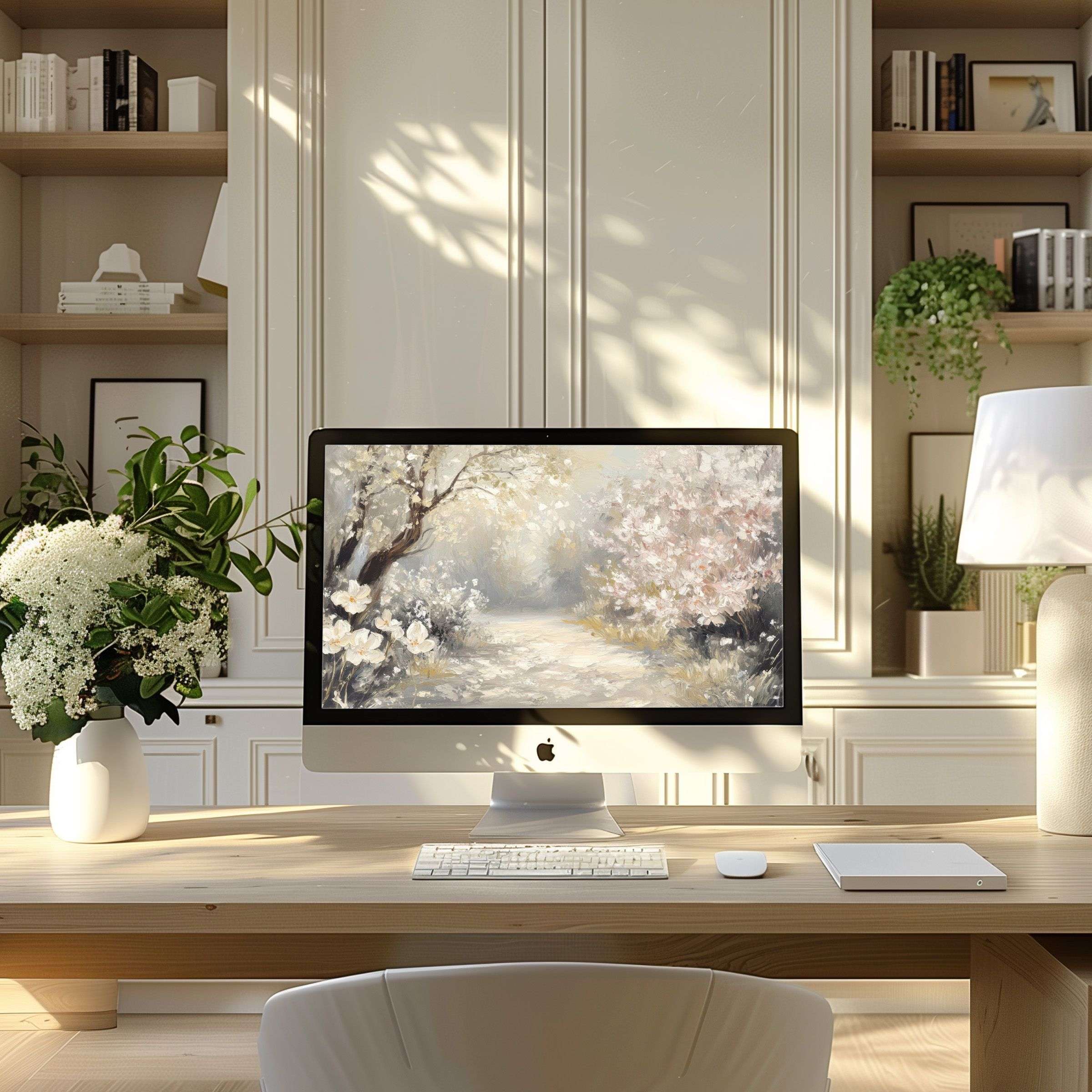 Inspire calm and elegance with this serene landscape wallpaper for computer, perfect for PC, laptop, and ultrawide setups