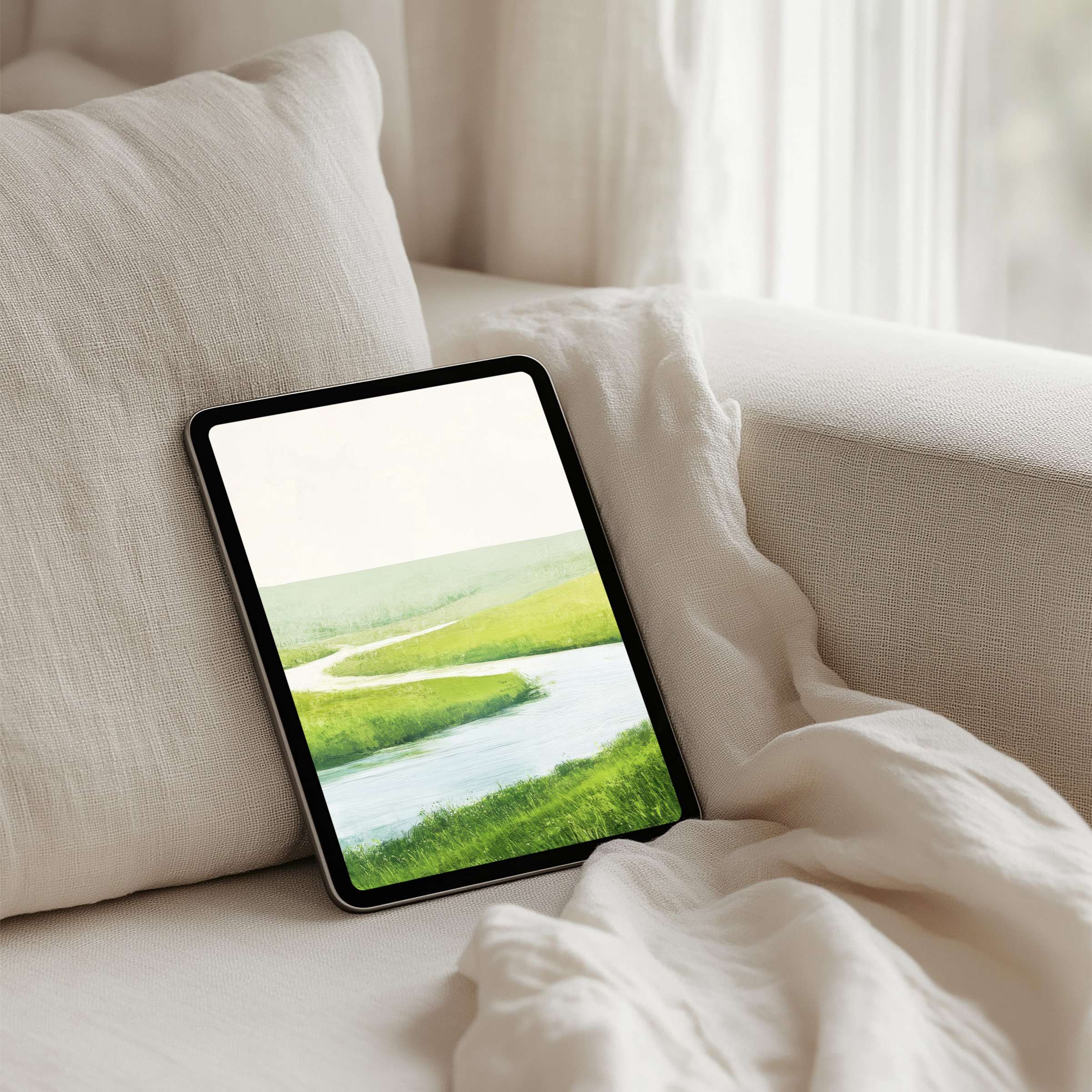 Elegant nature-inspired iPad background for tablet users seeking calm and inspiration instant download for seamless elegance