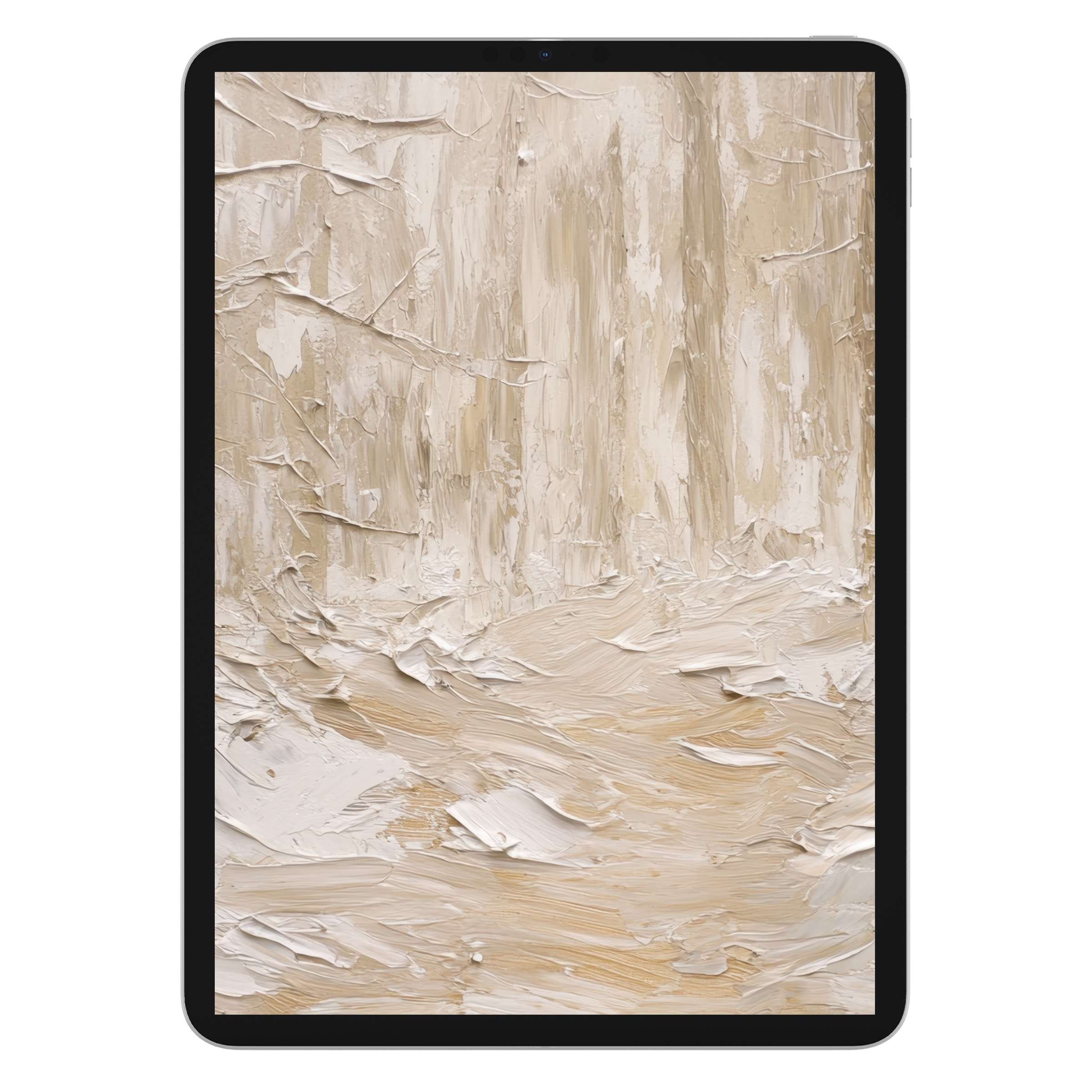 Elegant textured spring iPad wallpaper in neutral tones perfect as a calming digital download background for tablet devices