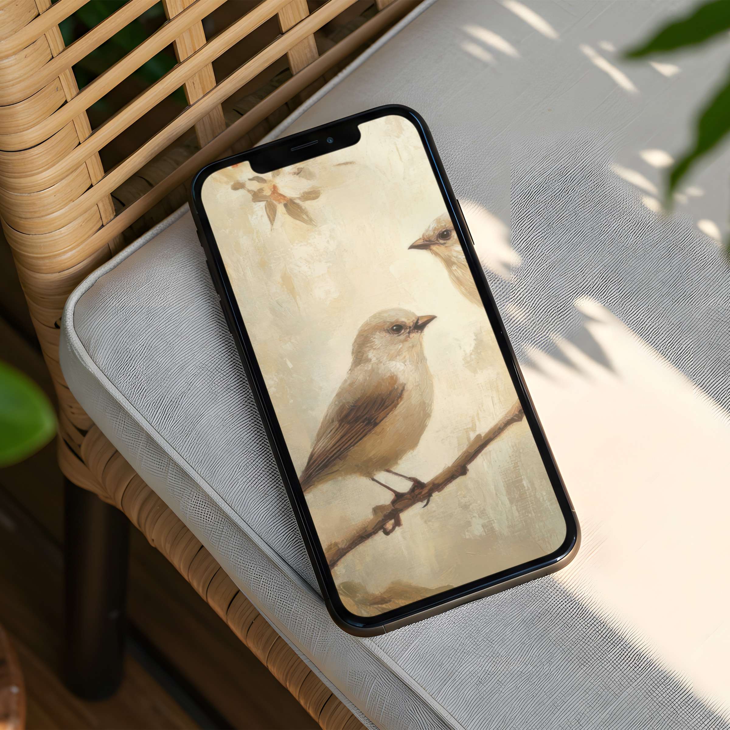 Elegant bird art iPhone background offers calm inspiration for mindful phone users seeking instant download and aesthetic elegance