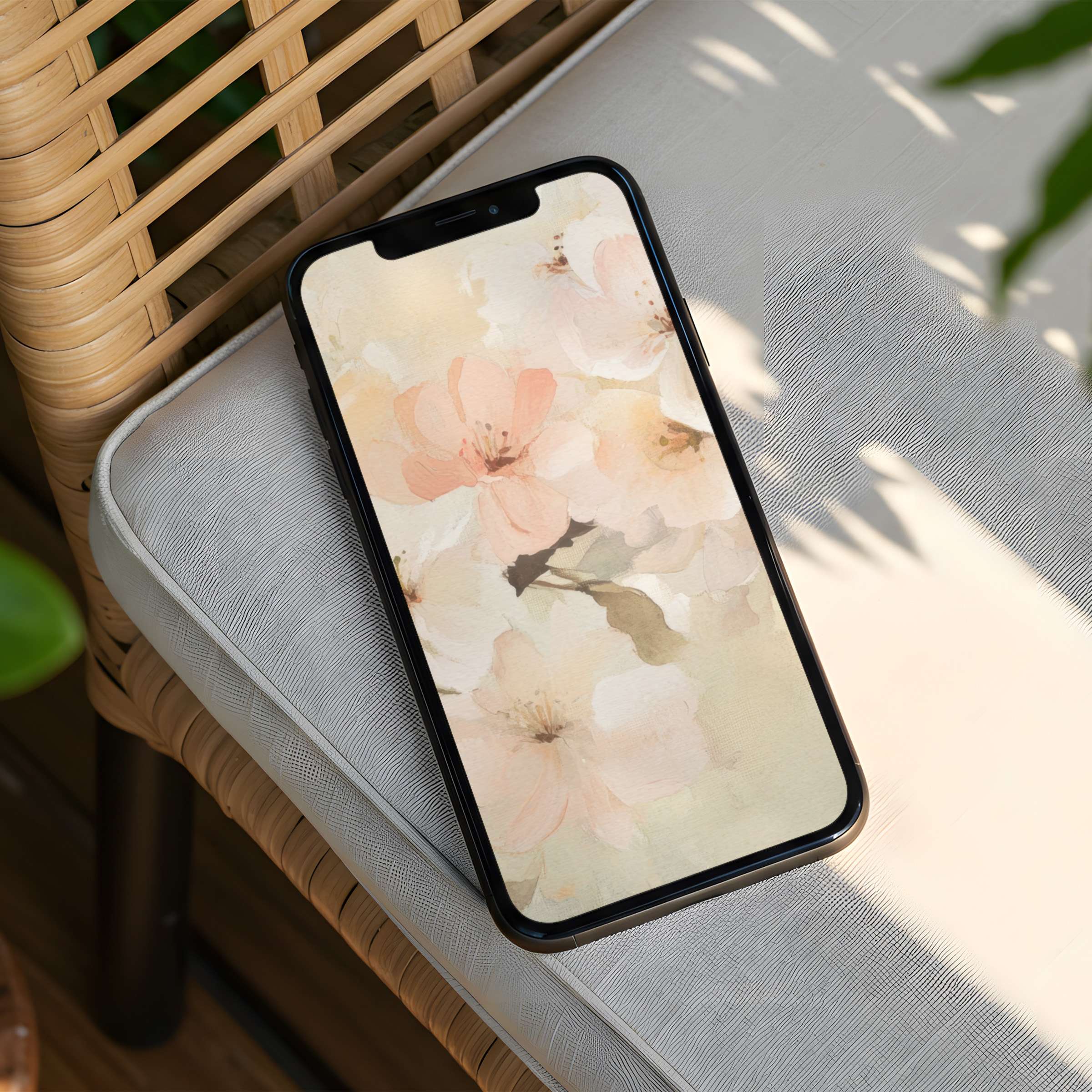 Elegant floral watercolor iPhone background for instant download offers a calm, inspiring phone aesthetic for mindful living