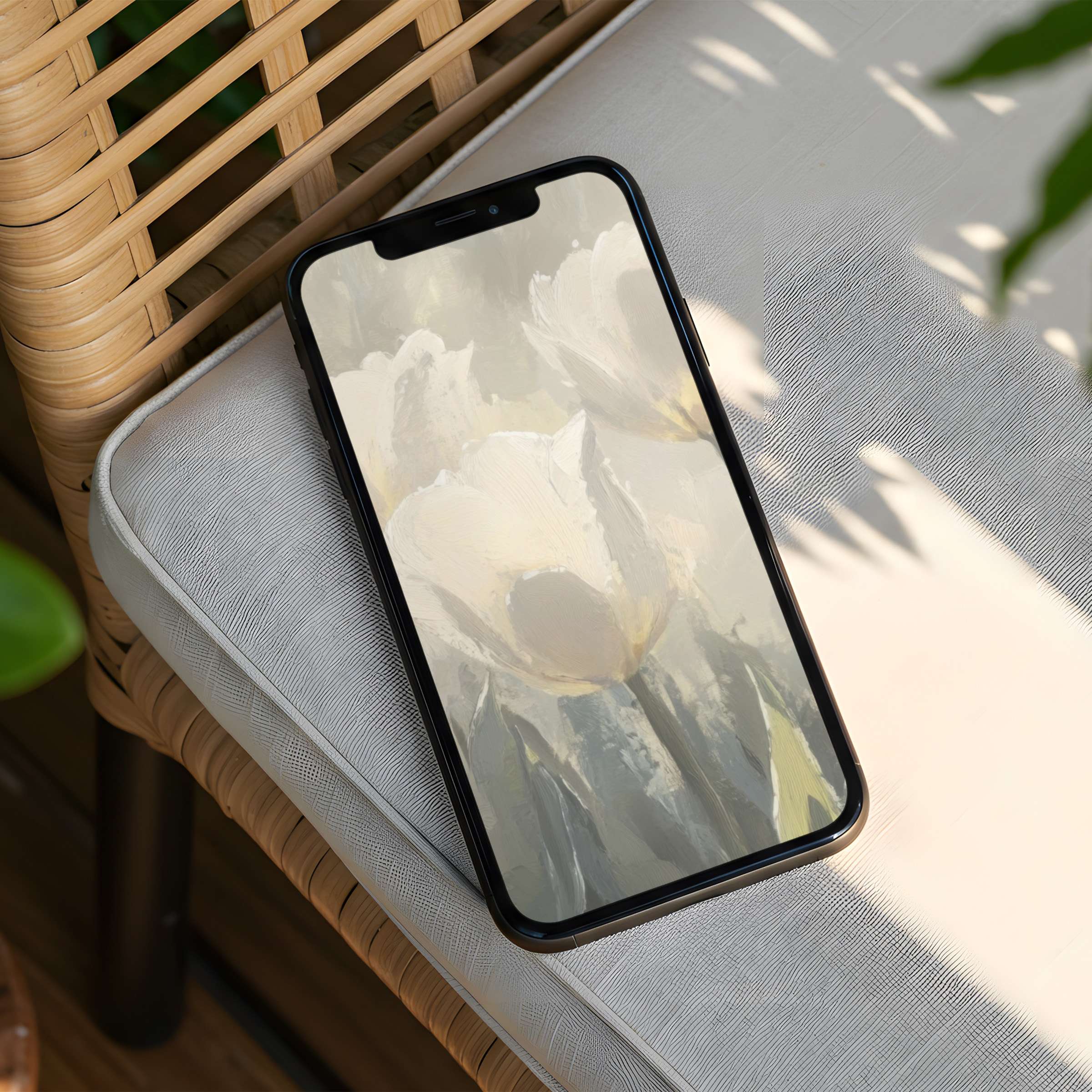 Elegant floral iPhone background brings calm and inspiration to your phone; seamless fit for iPhone and Android, instant download