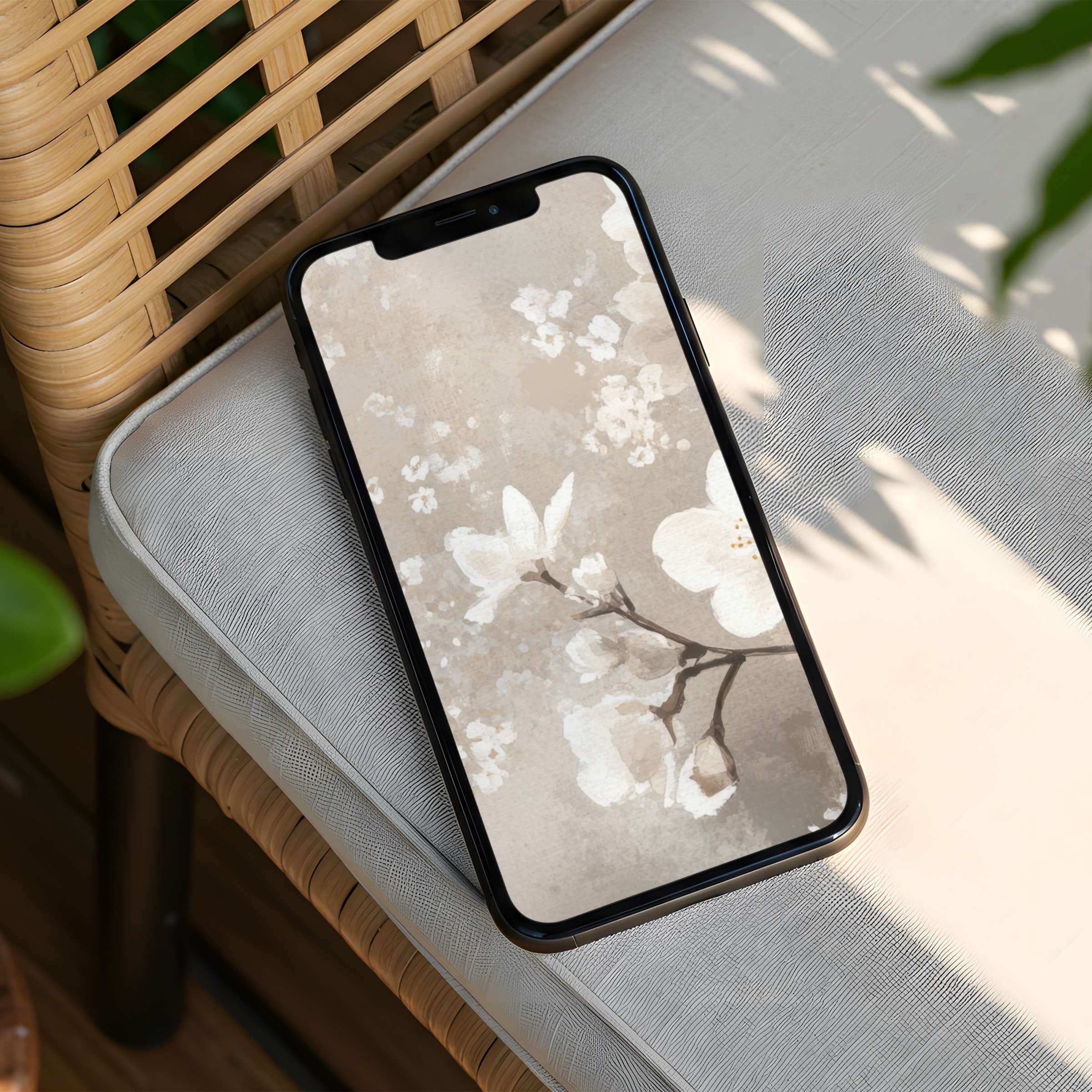 Elegant floral iPhone background for instant download brings calm and mindfulness to your phone, compatible with Android devices