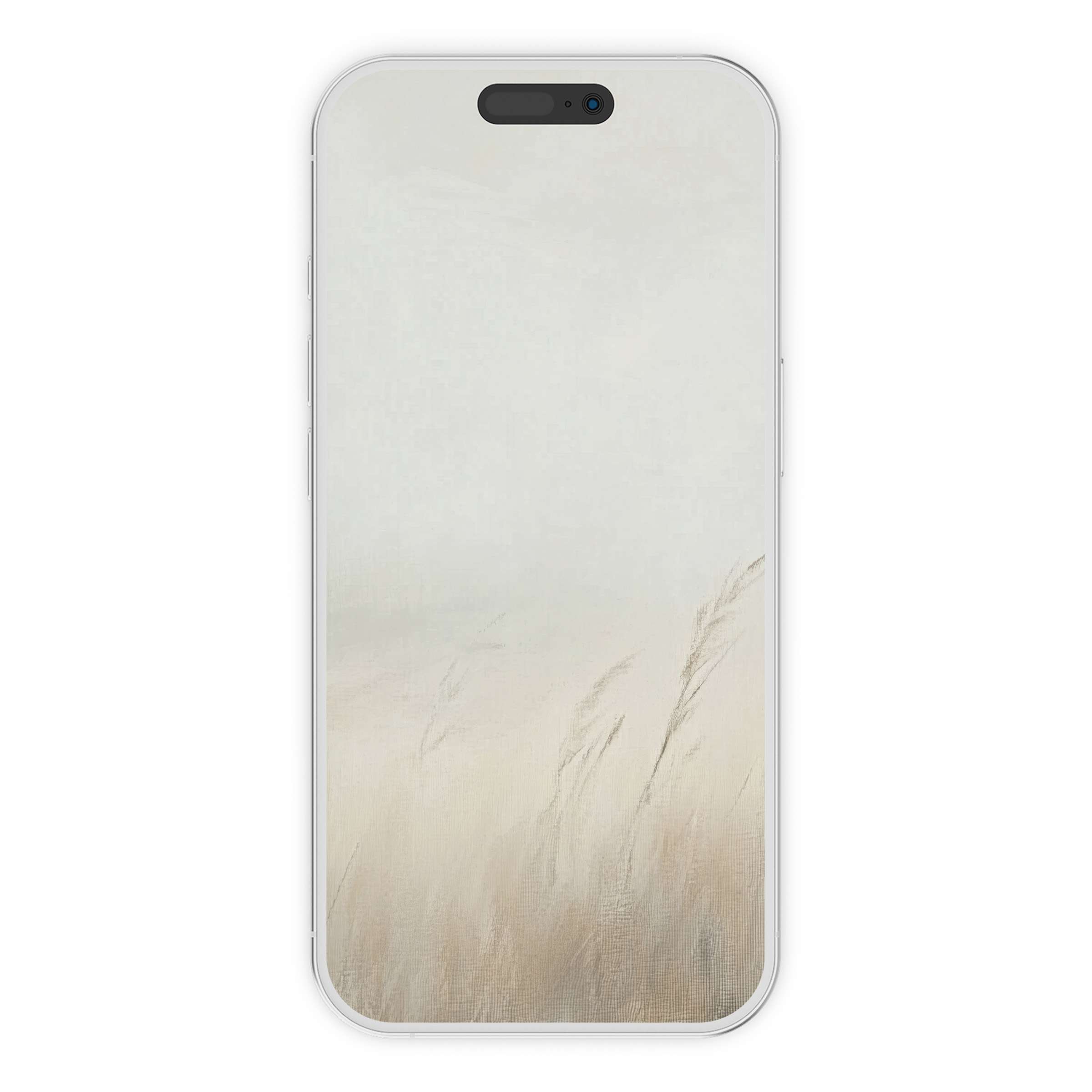 Serene spring iPhone wallpaper featuring muted textures of tall grass in soft beige hues digital download for phone background users