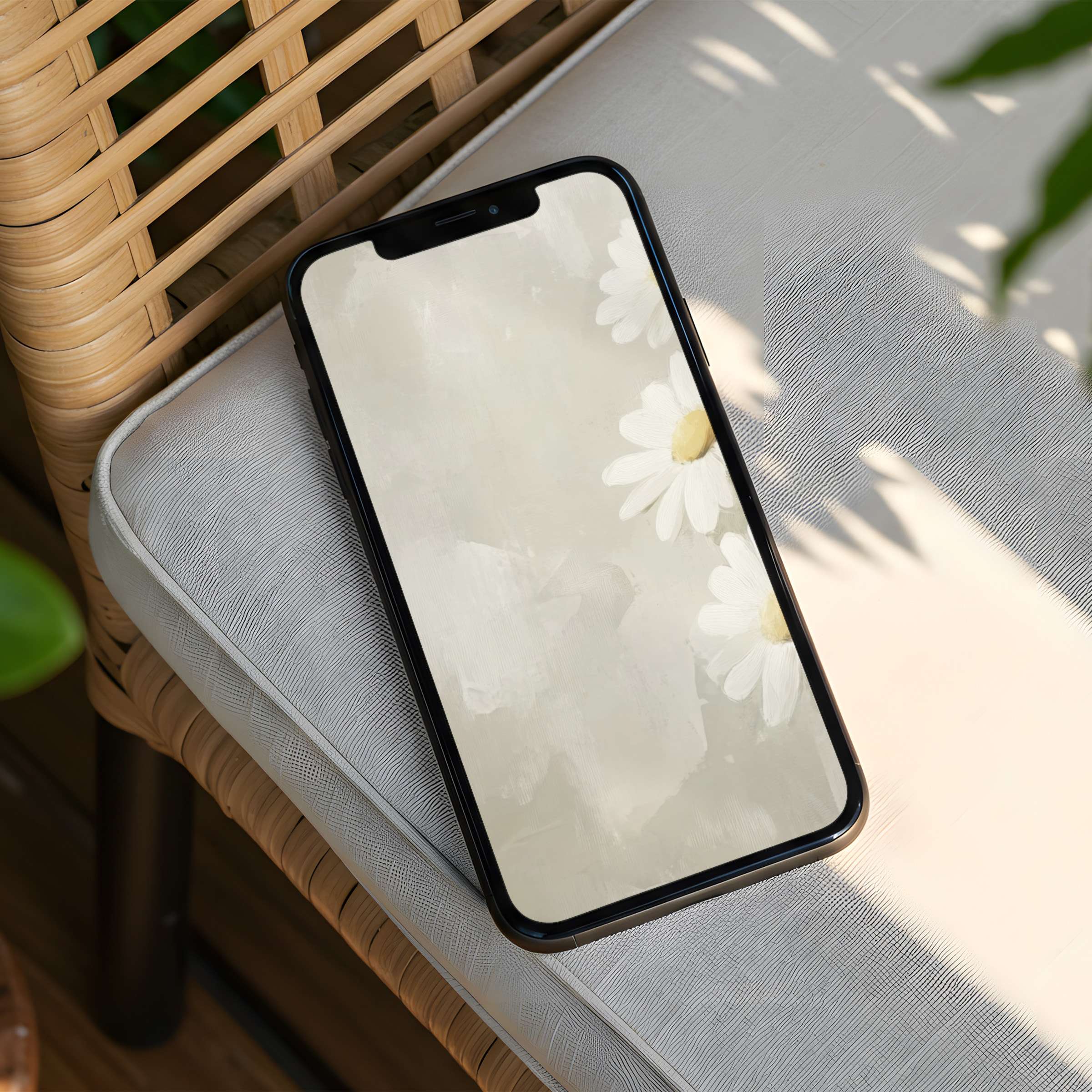 Elegant daisy design iPhone background for instant download brings calm elegance to your phone inspiring mindful simplicity perfect for Android too