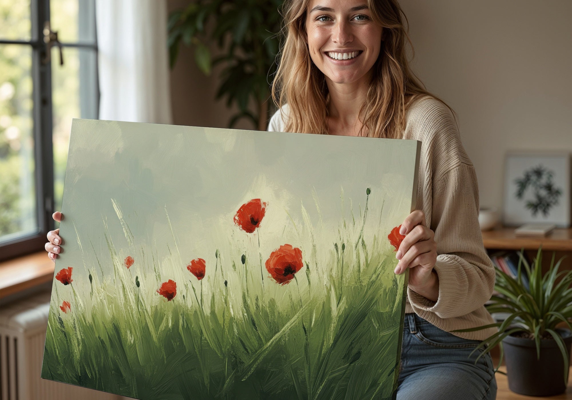 Woman with Spring Digital Art Print