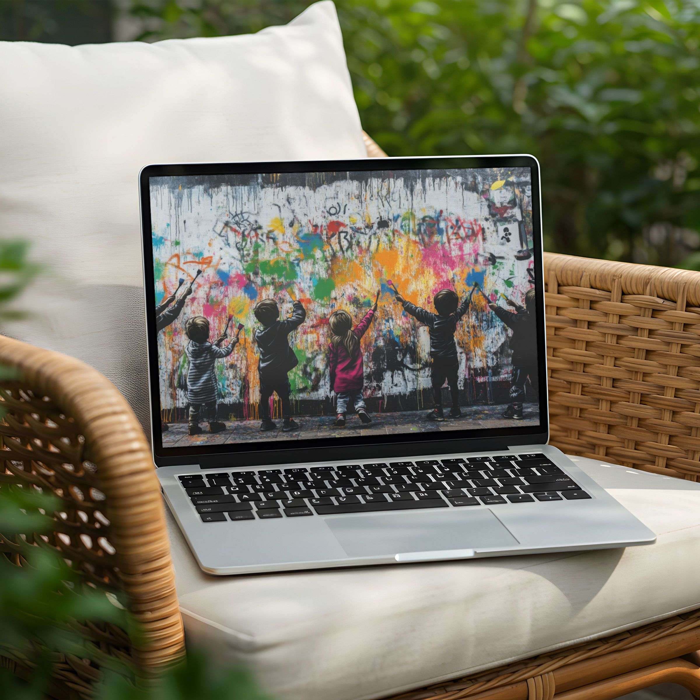 Vibrant graffiti art desktop background for PC and Laptop brings elegance and inspiration to your digital space instant download available