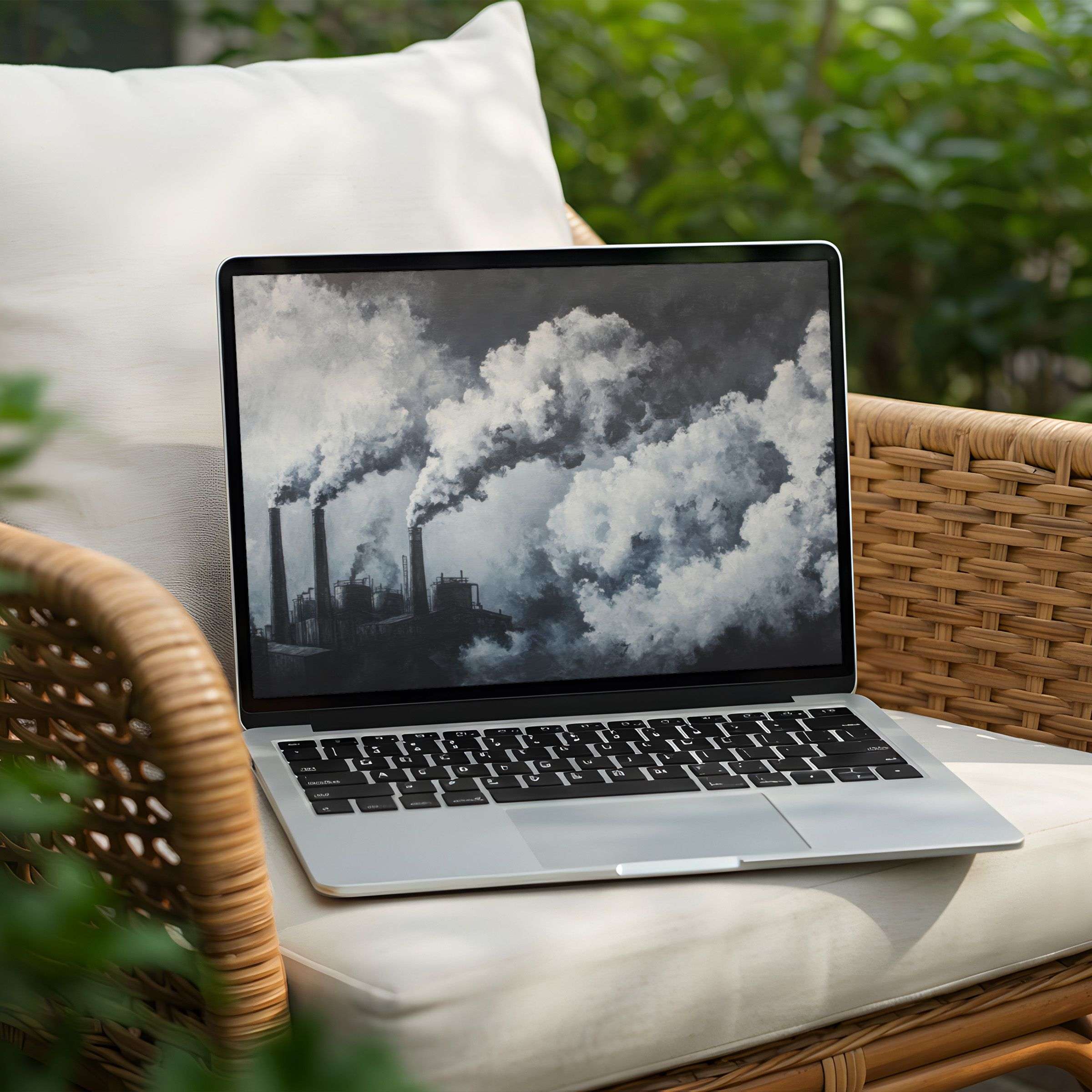 Elegant desktop background for PC and Laptop, showcasing a dramatic industrial scene, perfect for instant download and mindful inspiration