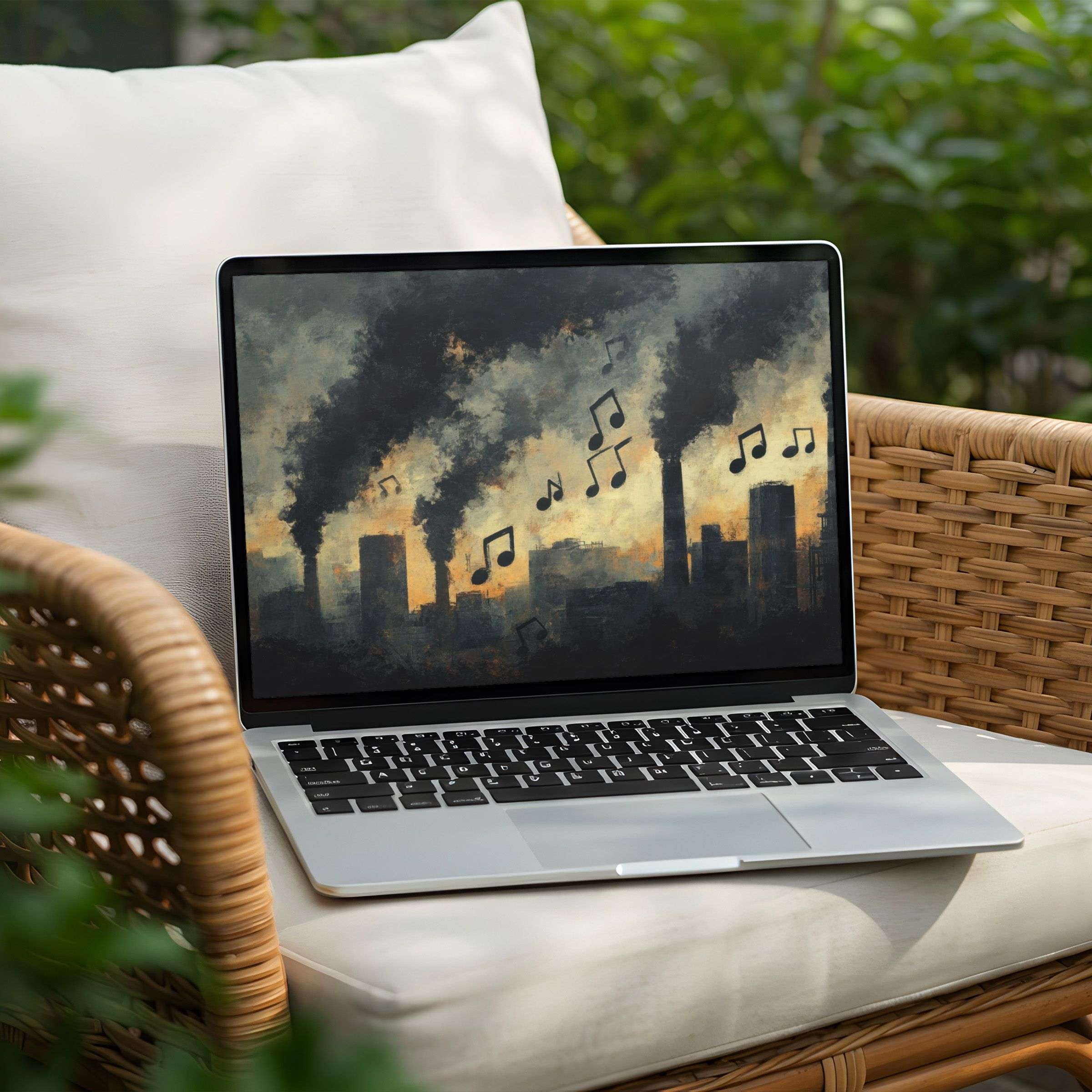 Dreamy desktop background for your PC or Laptop with an instant download Calm cityscape art sets an inspiring mood